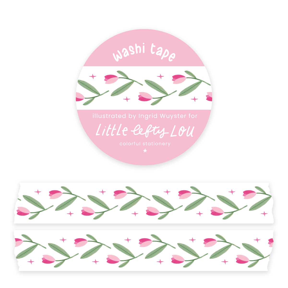 Pink Tulips Washi Tape