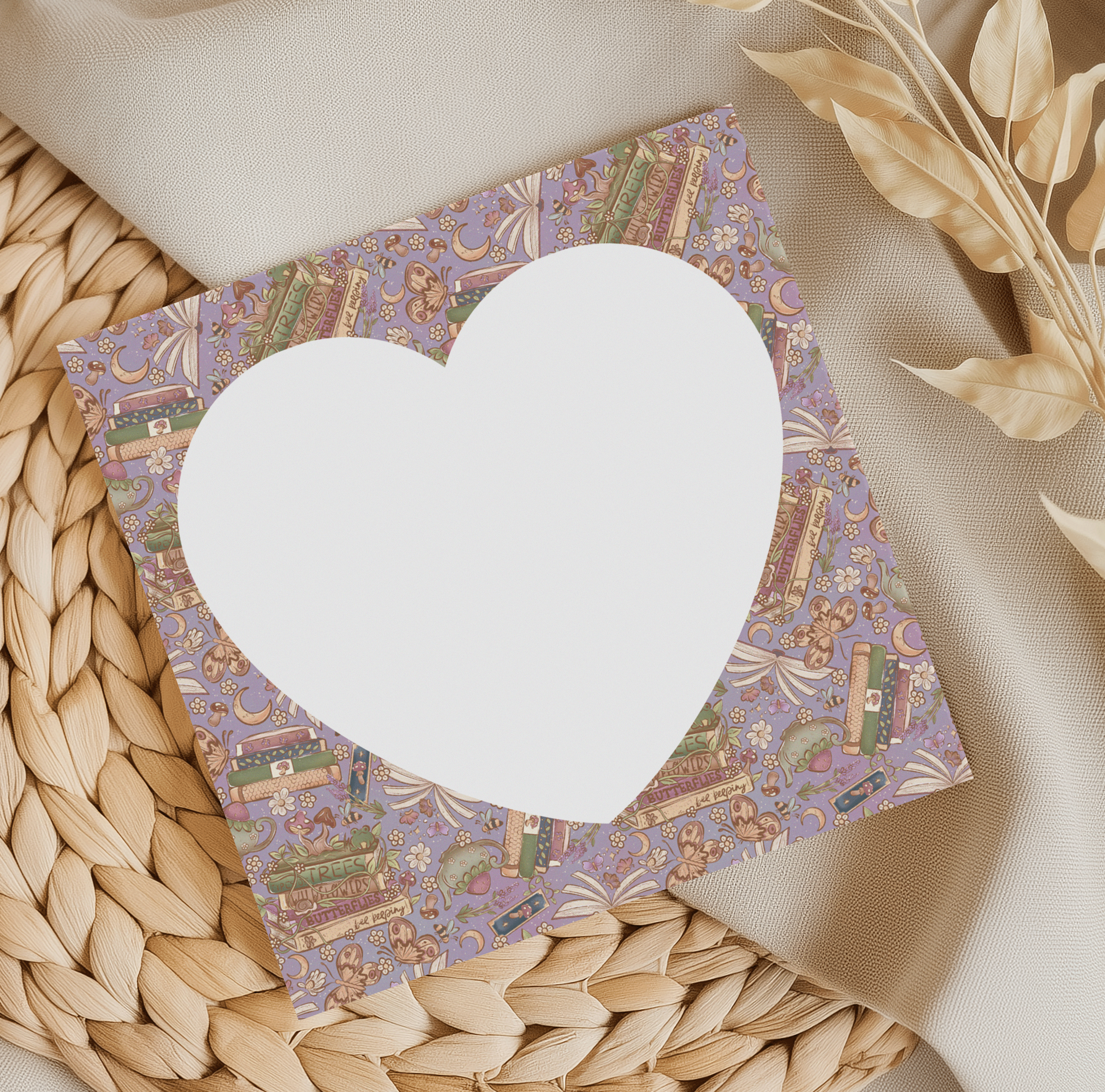 Cottage core Books Memo pad