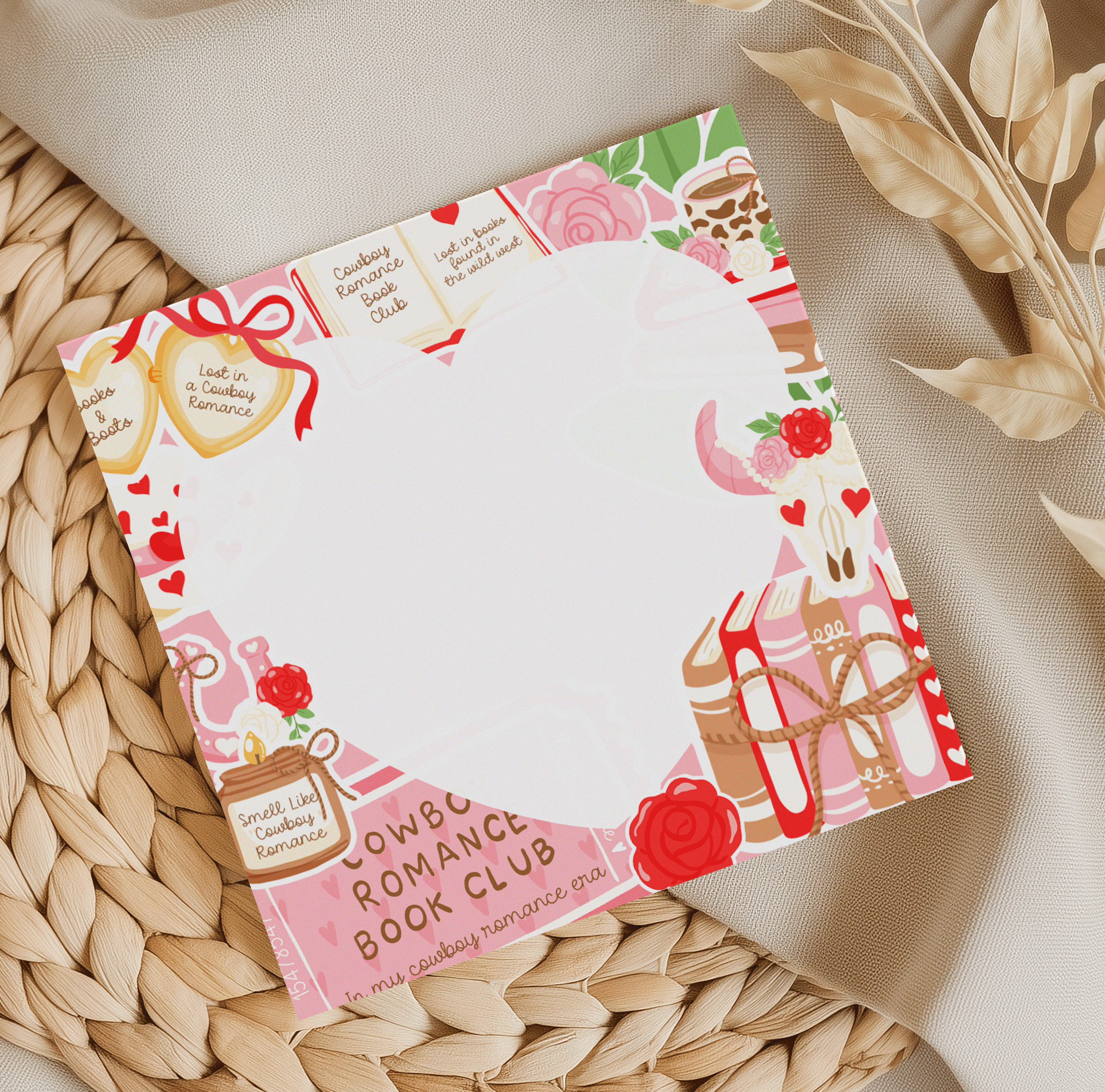 Cowboy Romance Collage Memo Pad