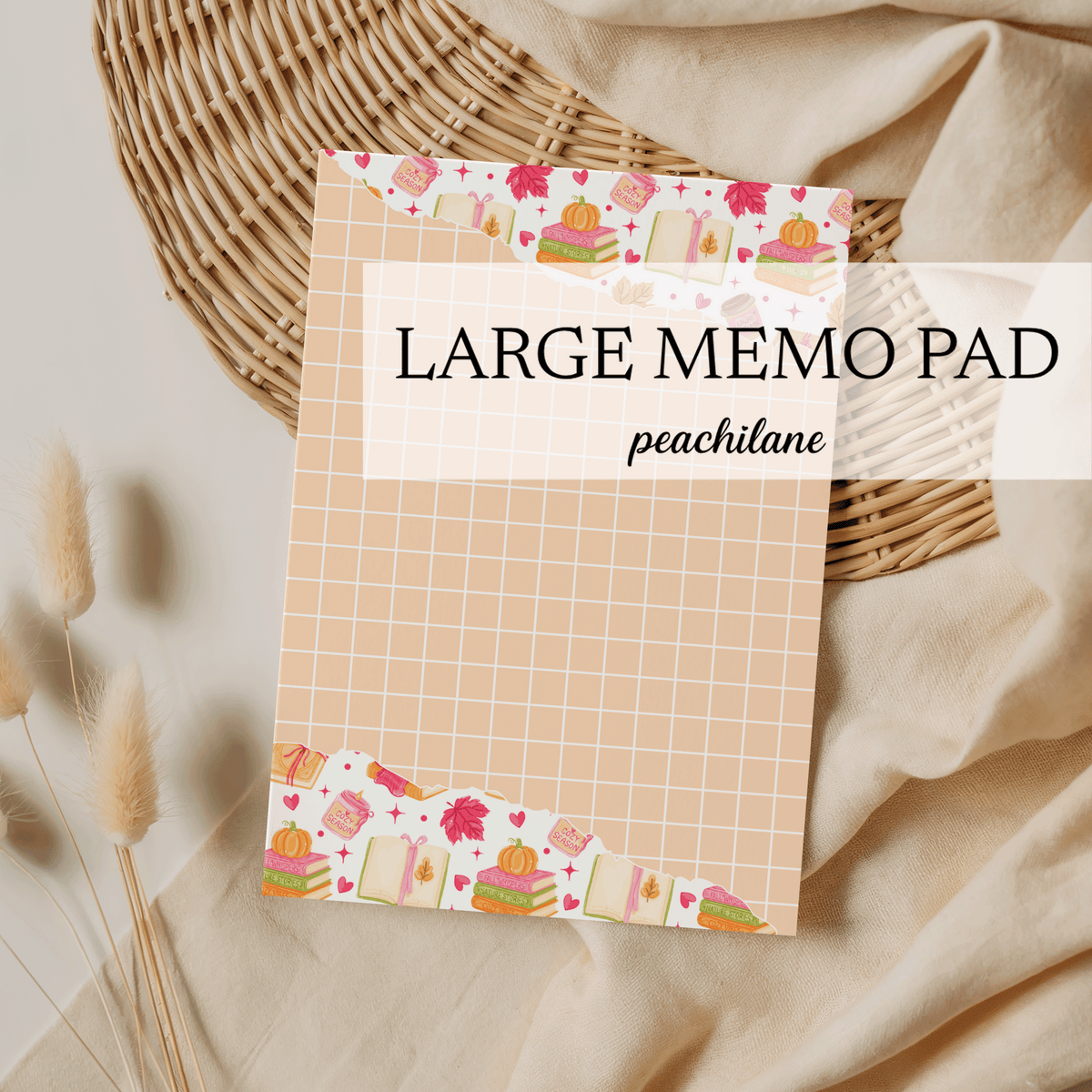 Cozy Season White Large Memo Pad