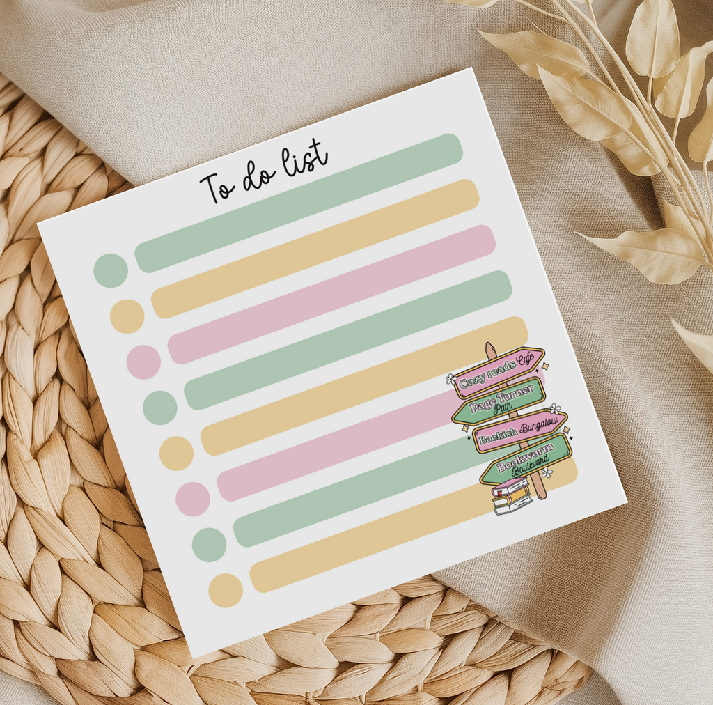 Cozy Reads To Do list Memo Pad