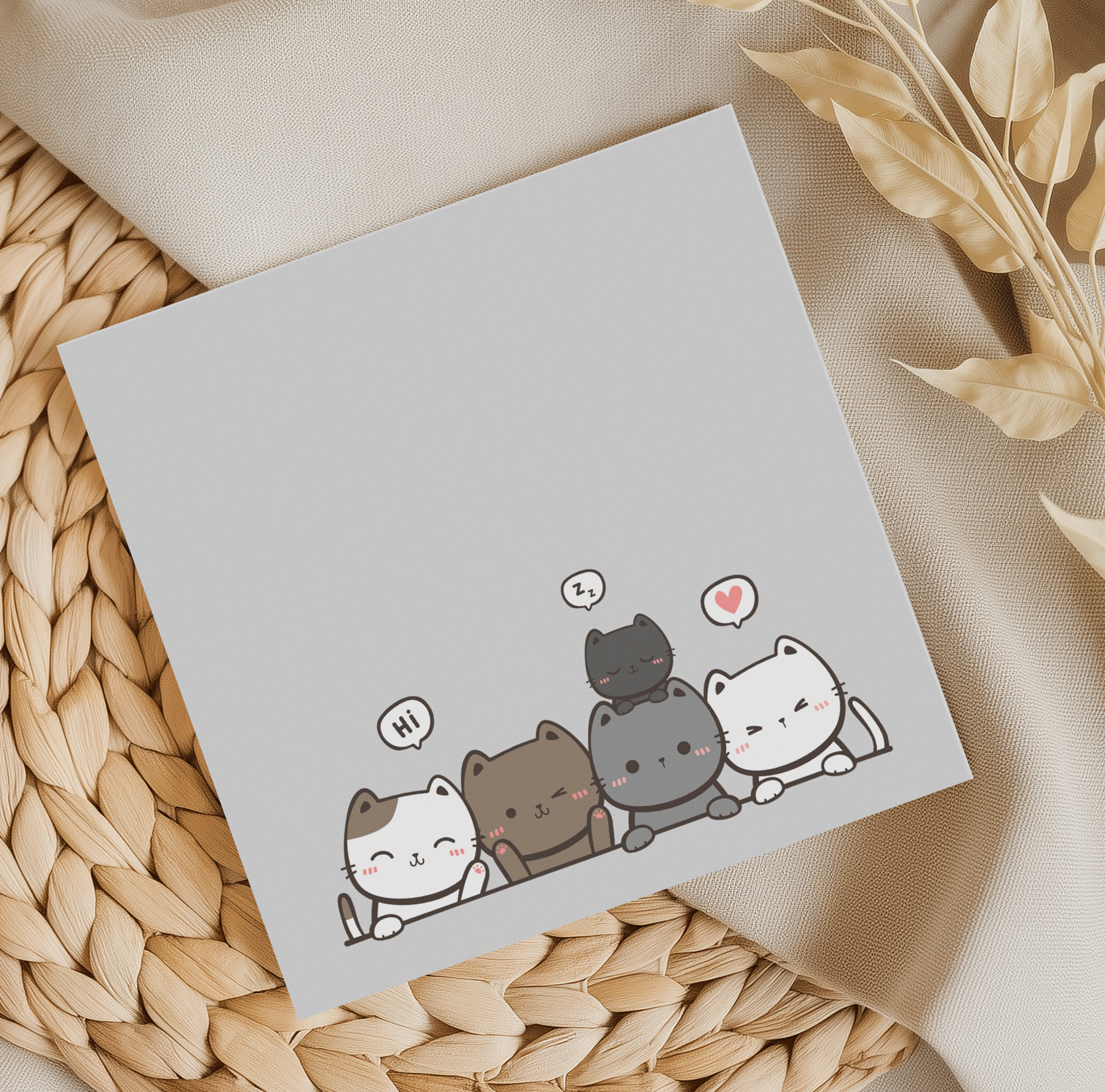 Cute Cats Memo Pad