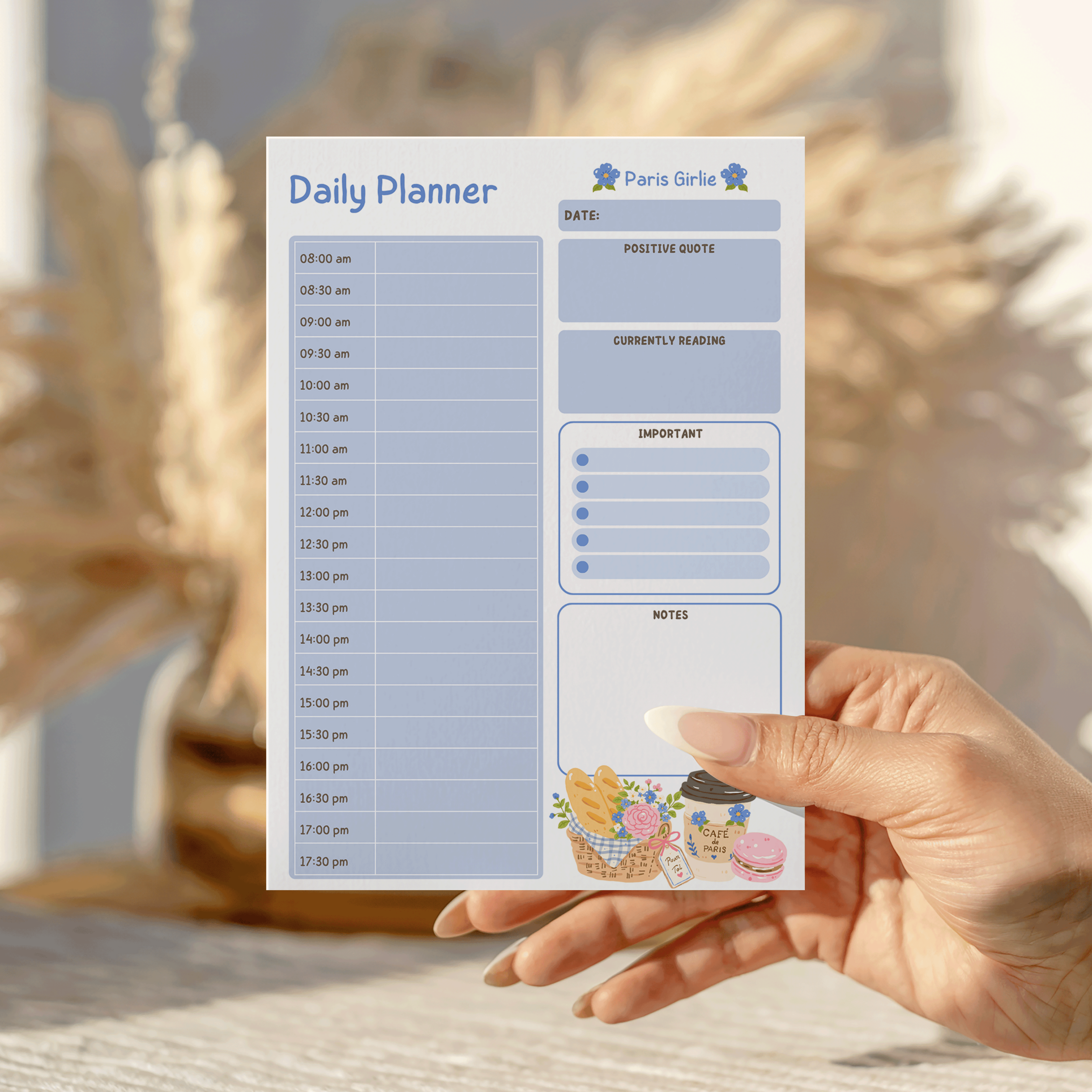 Paris Girlie Daily Notepad