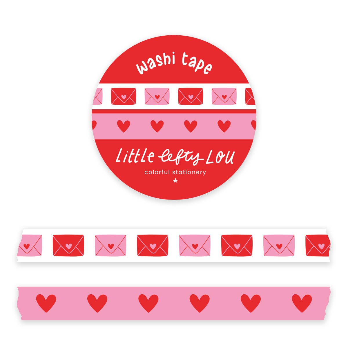 Envelopes And Hearts - 2 Slim Washi Tapes