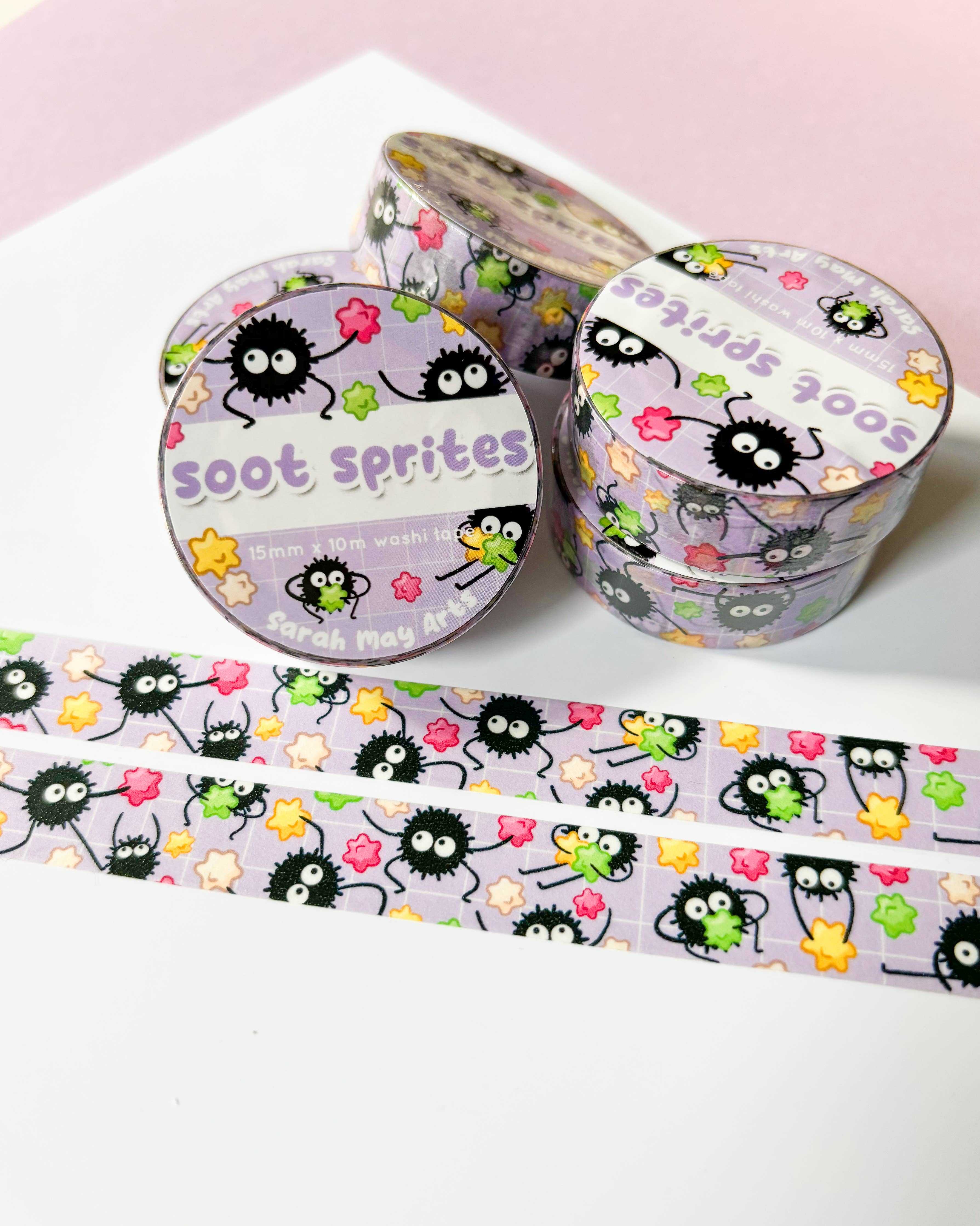 Cheeky Sprite Washi Tape | Cute Colorful 15mm x 10m Tape