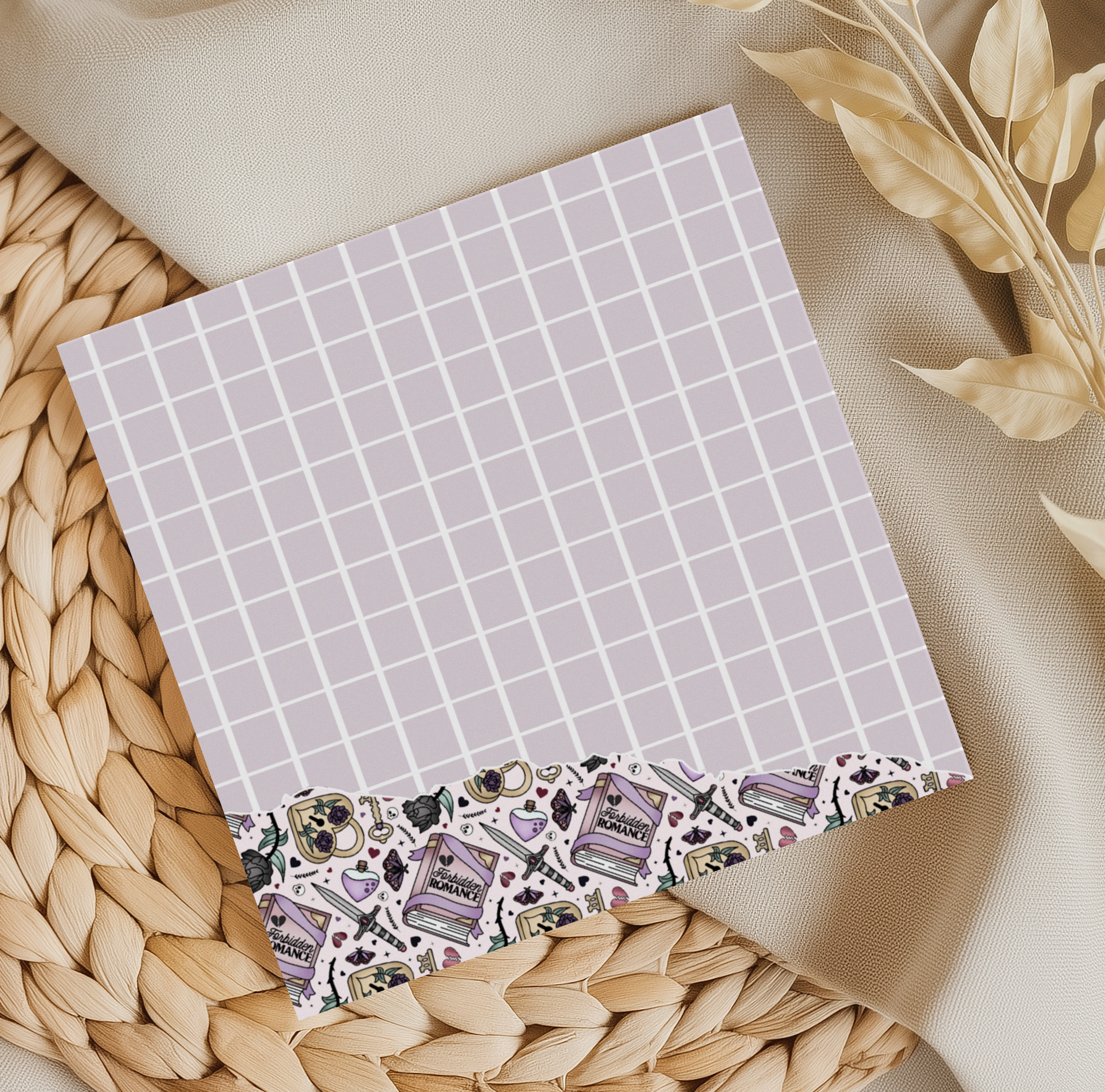 Forbidden Romance Grid Memo Pad
