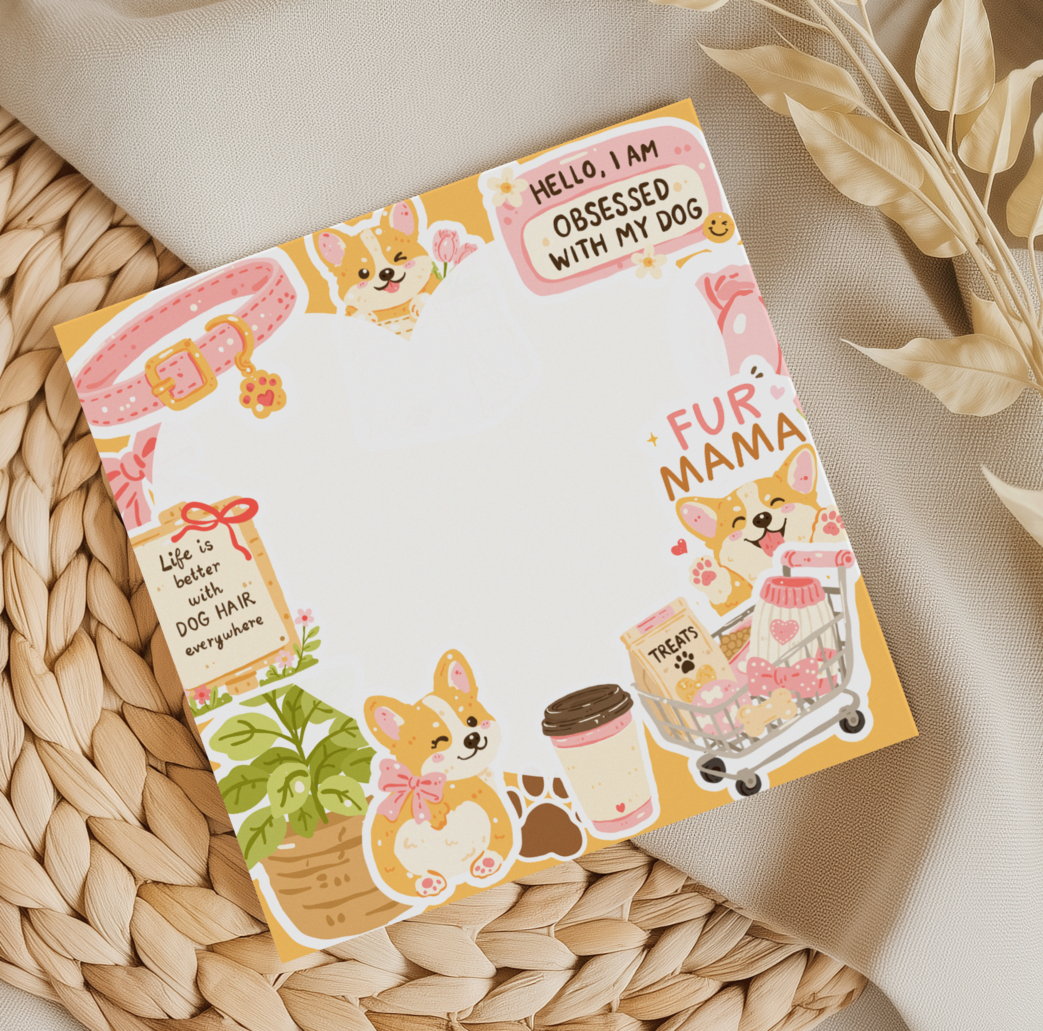 Fur mama collage Memo Pad
