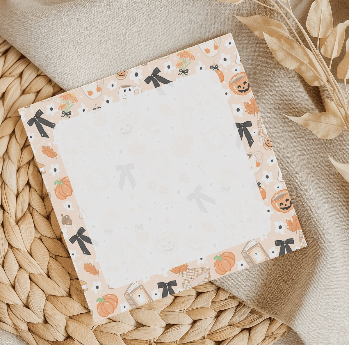 Cozy Halloween Square Memo Pad