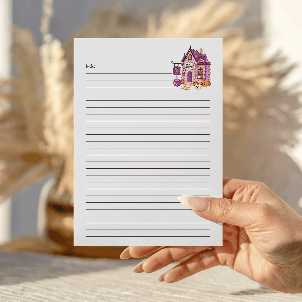 Haunted Library Notepad A5