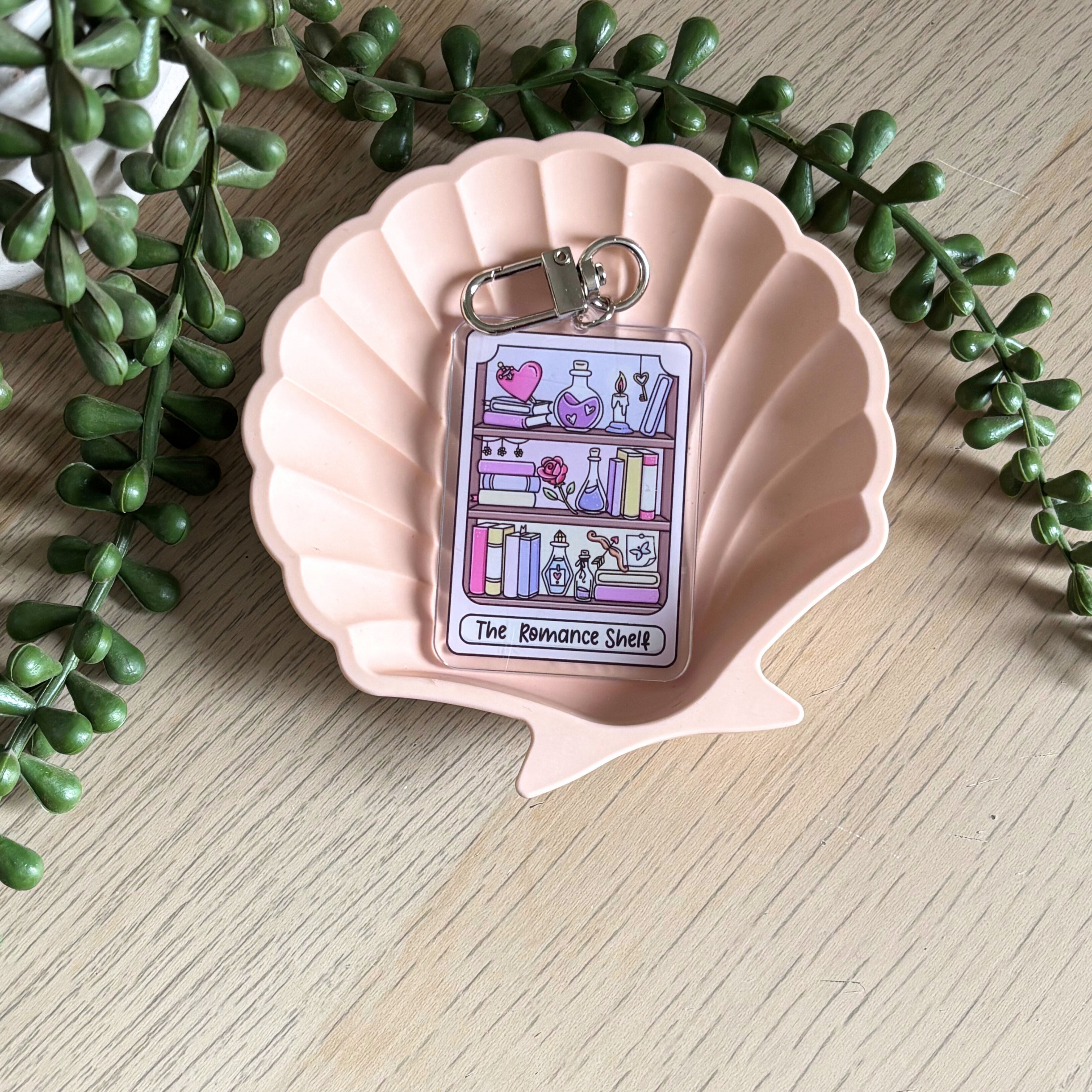 Romance Bookshelf Keyring