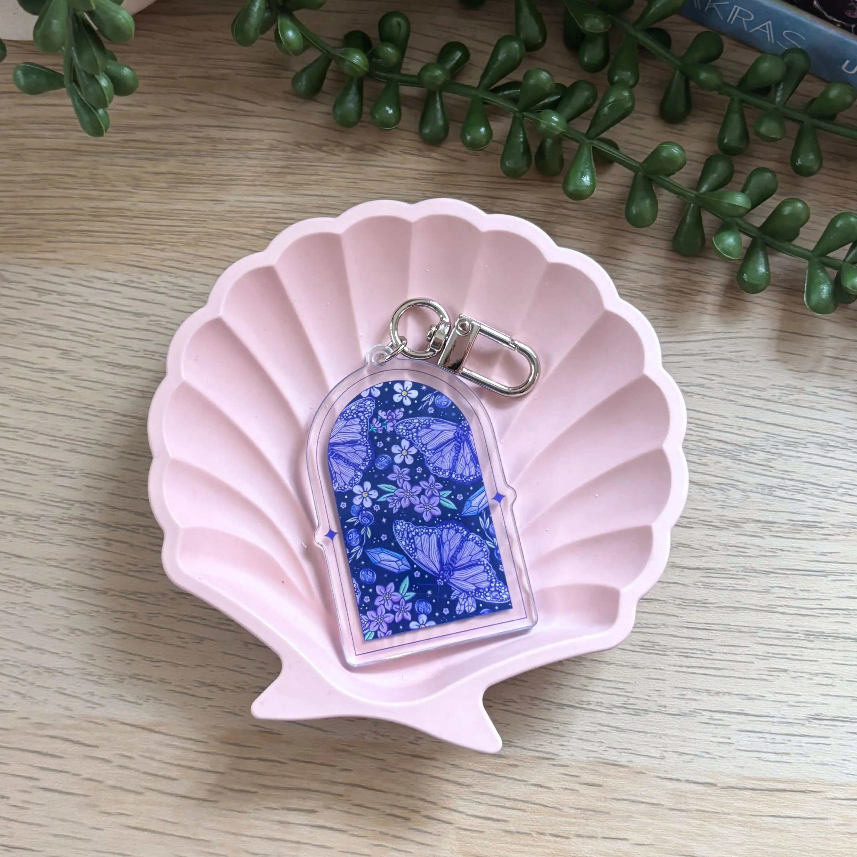 Purple Butterfly Arch Keyring