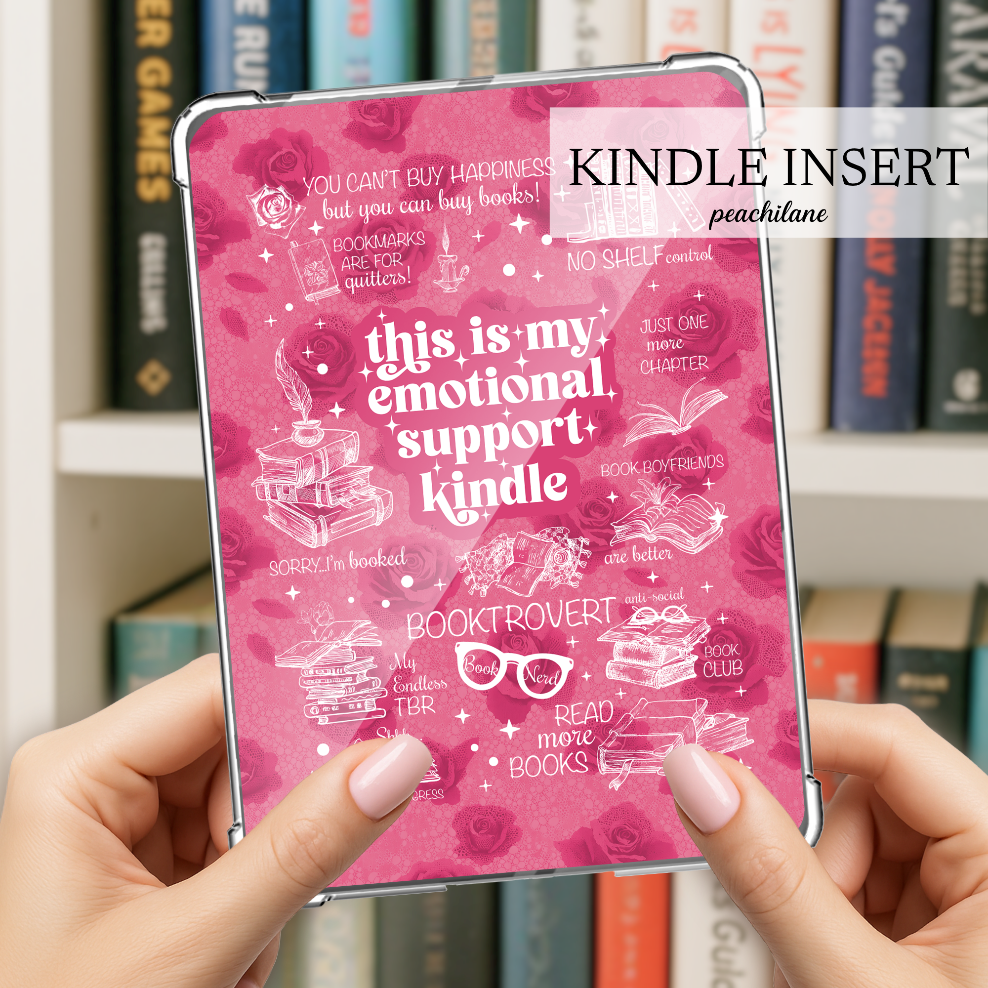 Emotional Support Kindle Pink Insert