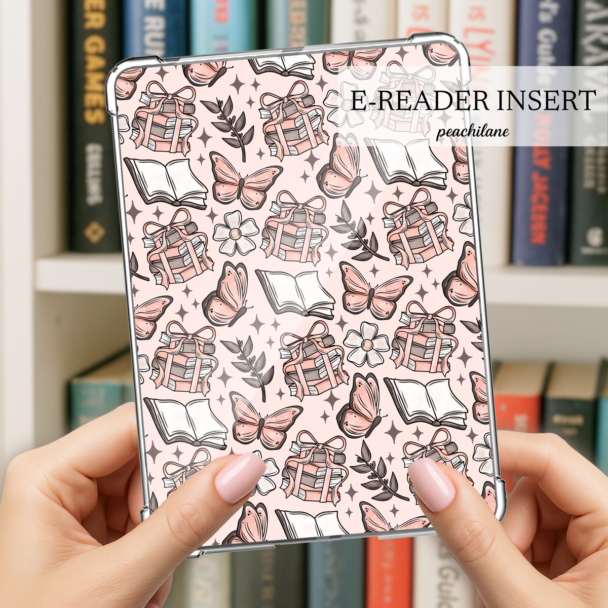 Butterflies and books insert