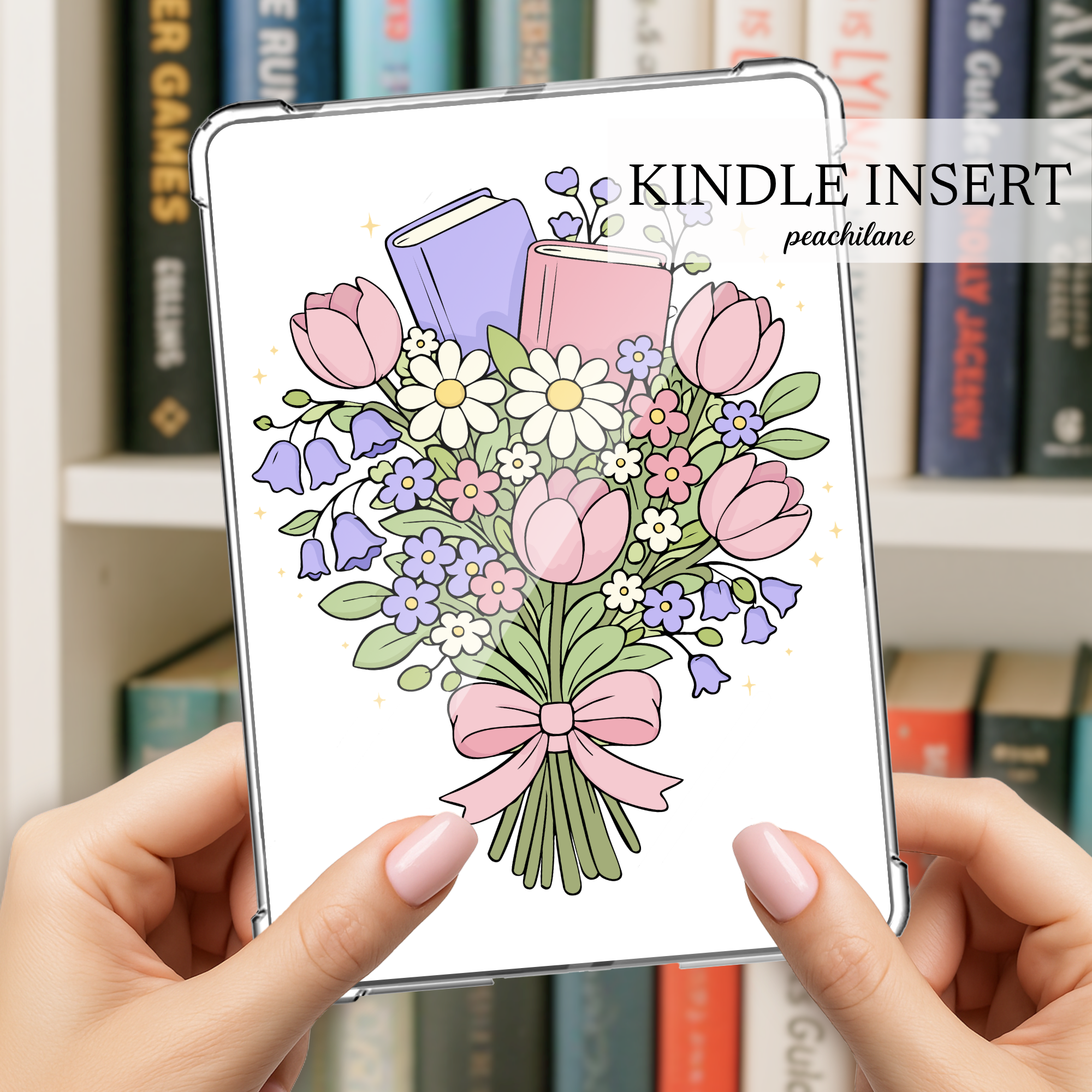 Book Bouquet Lavender white