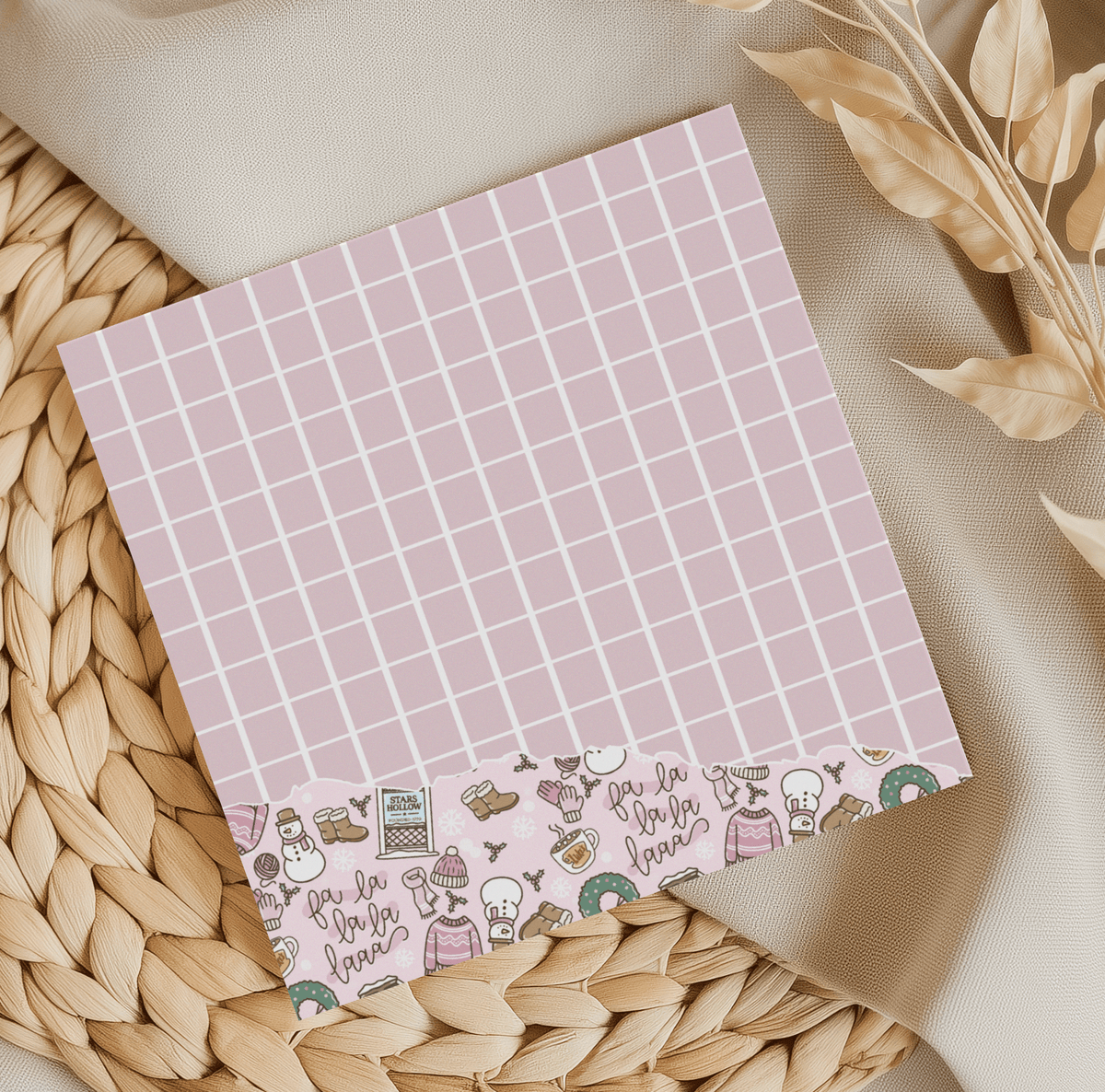 La la la Christmas Grid Memo Pad