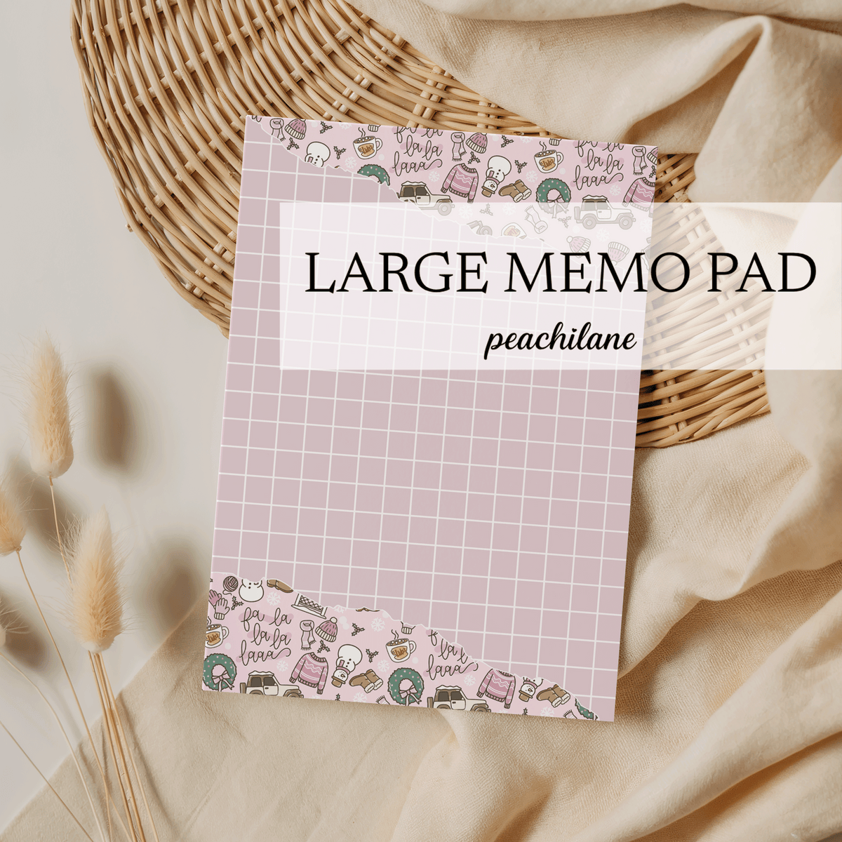 La la la Christmas Large Memo Pad