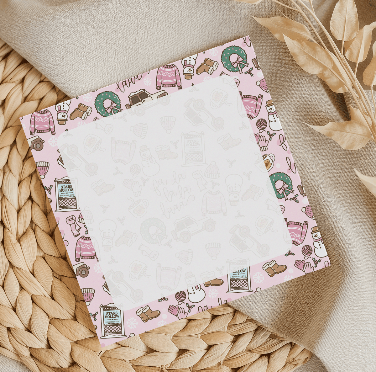 La la la Christmas Square Memo Pad