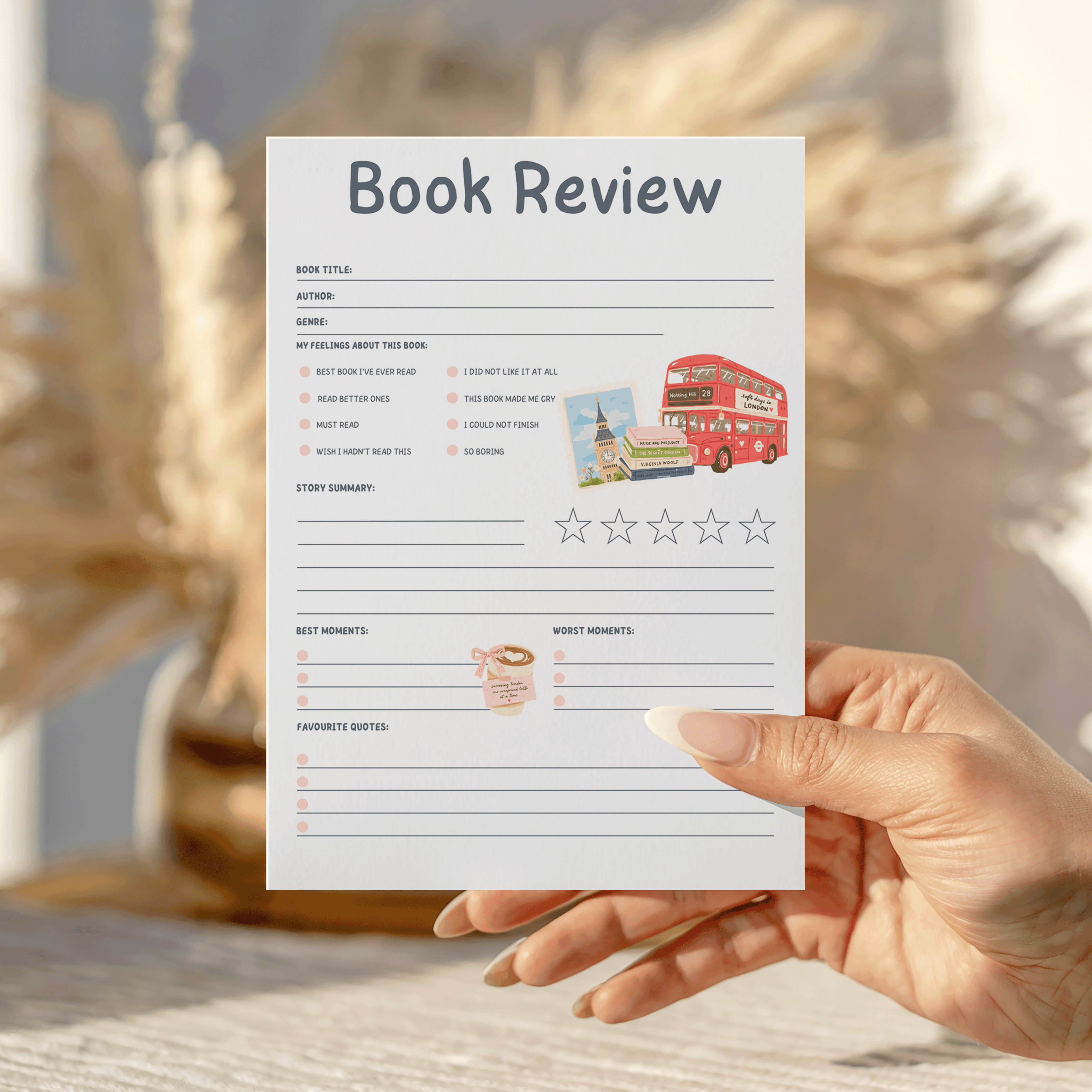 London Girlie Book Review Notepad