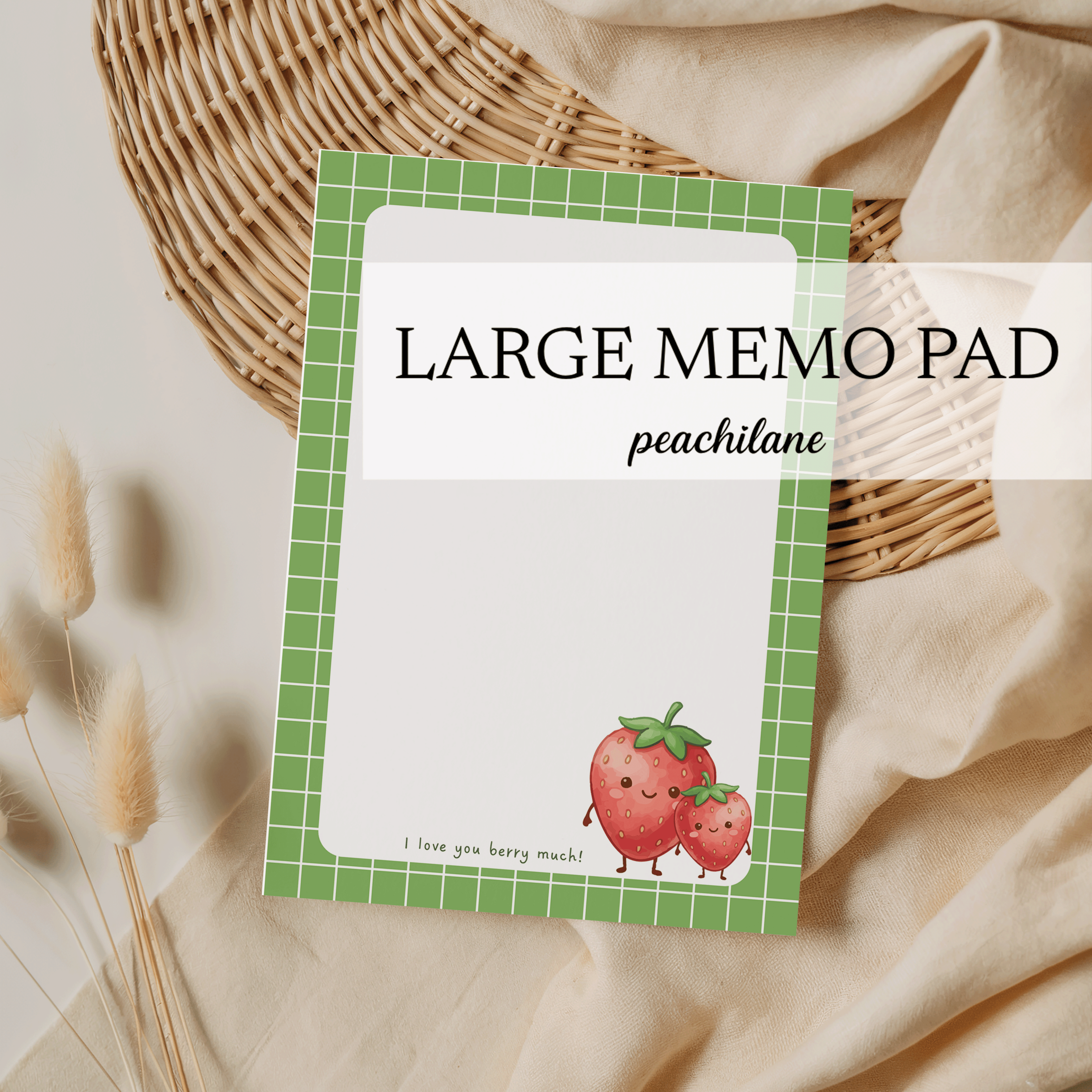 I love you berry much Large Memo Pad