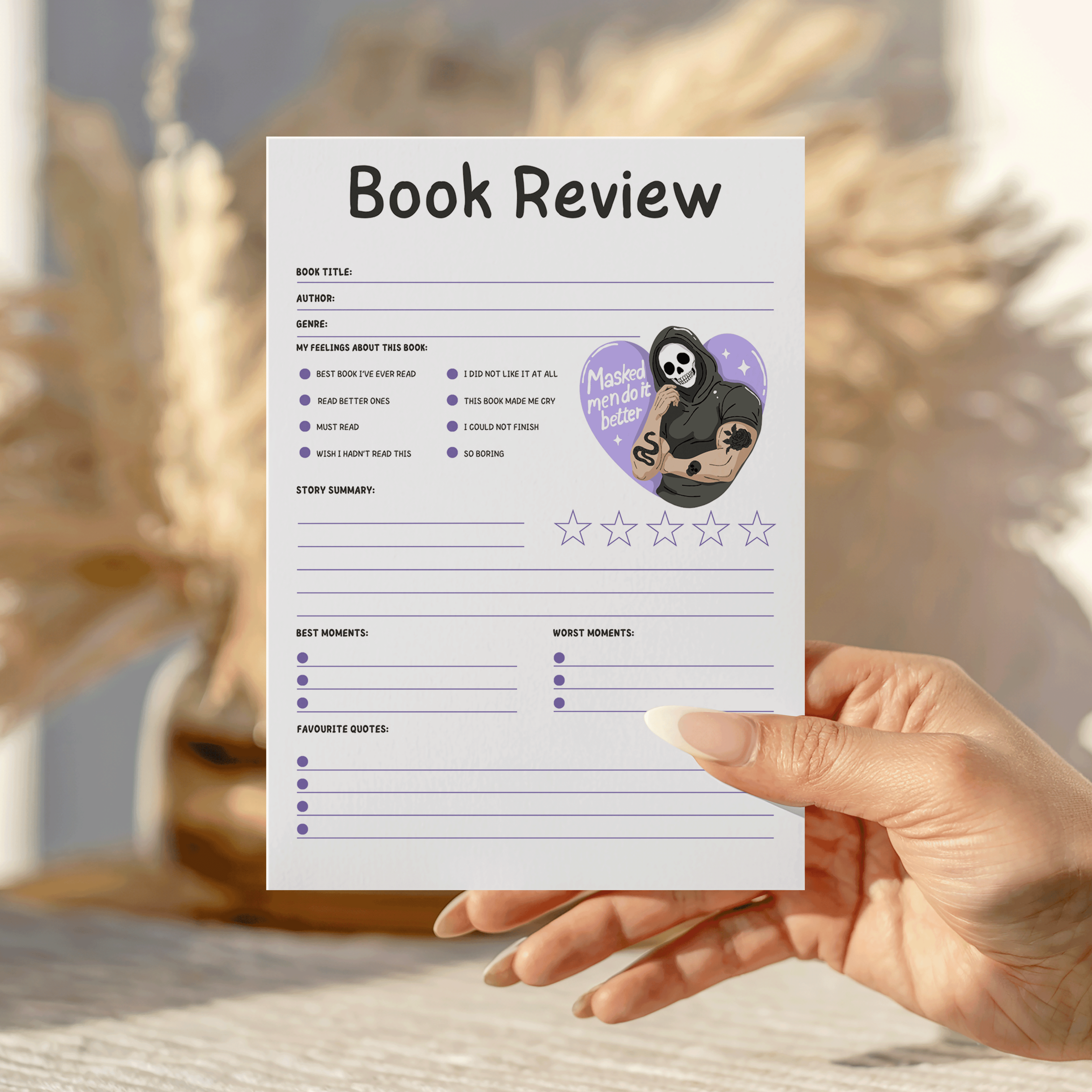 Masked men do it better Book Review Notepad
