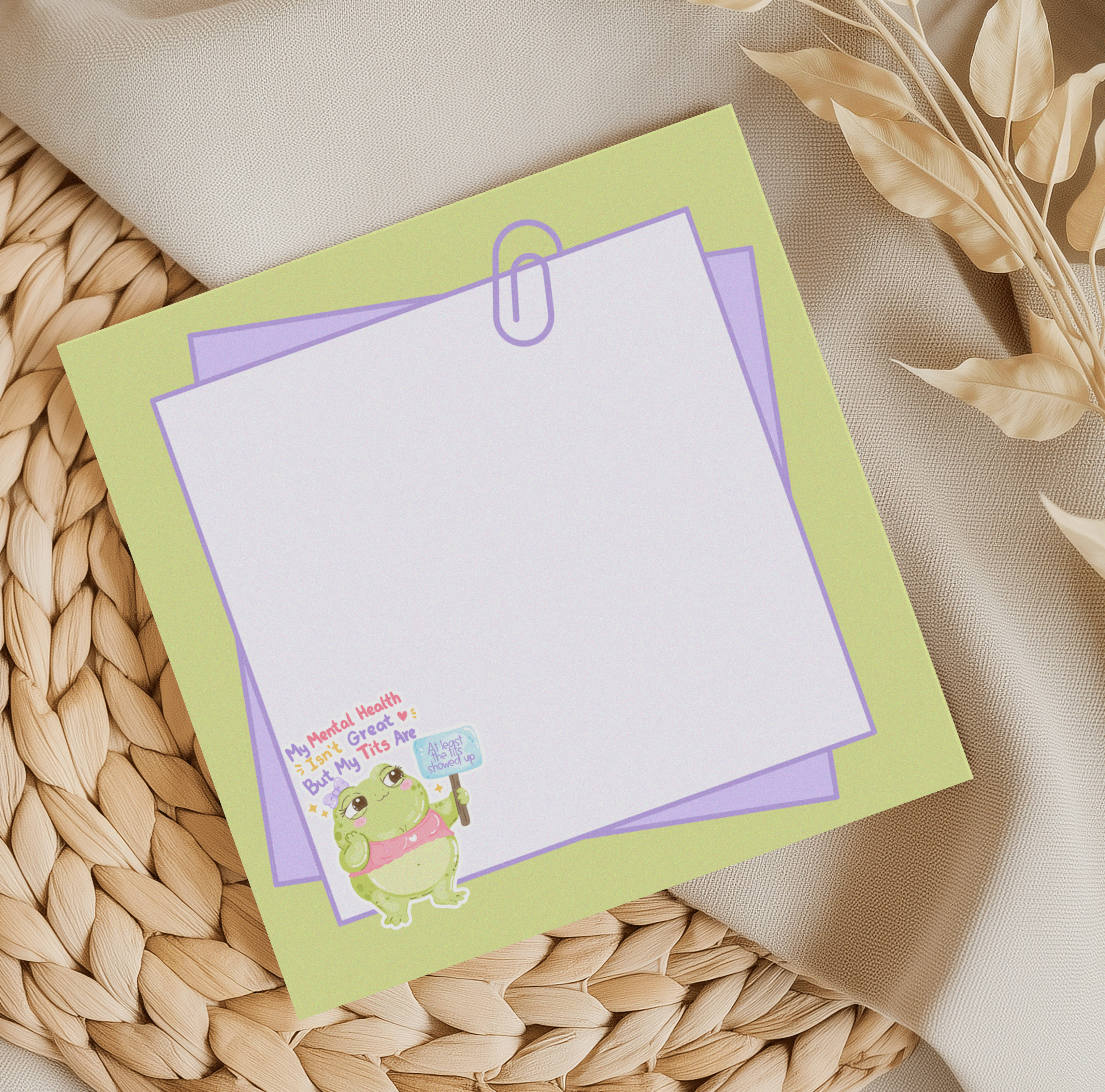 My Mental health isn't great but my Tits are Memo Pad