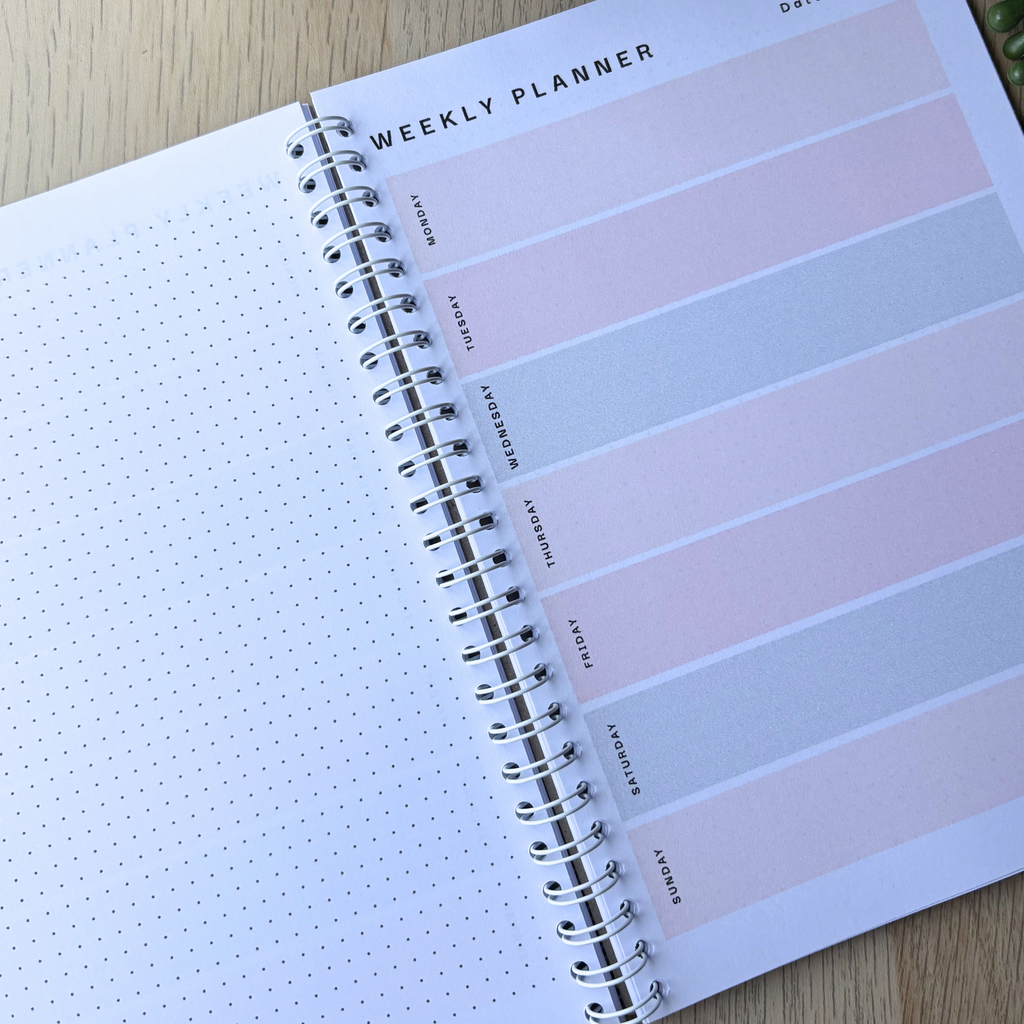 Weekly Planner Pastel Notebook