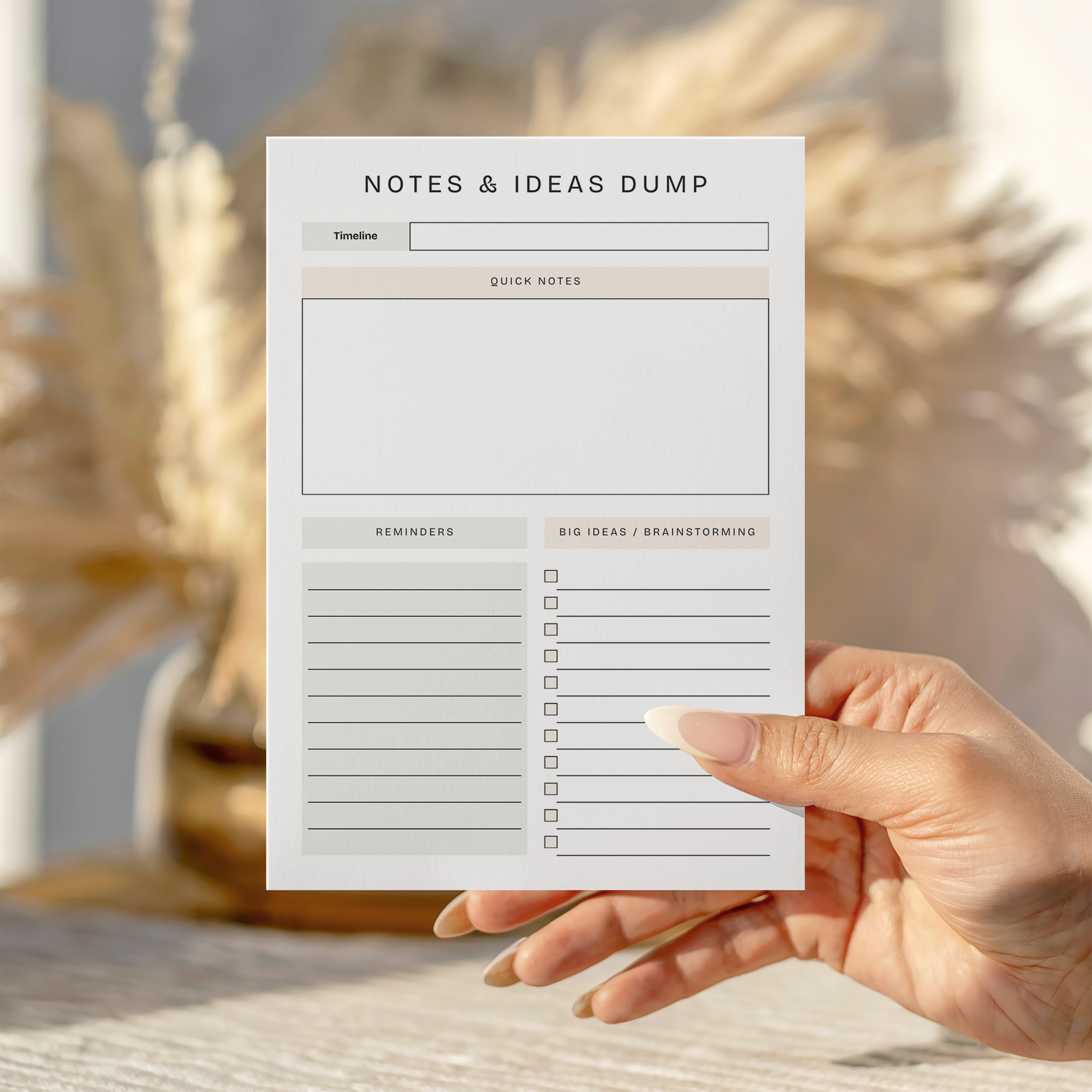 Notes and Brain Dump Notepad