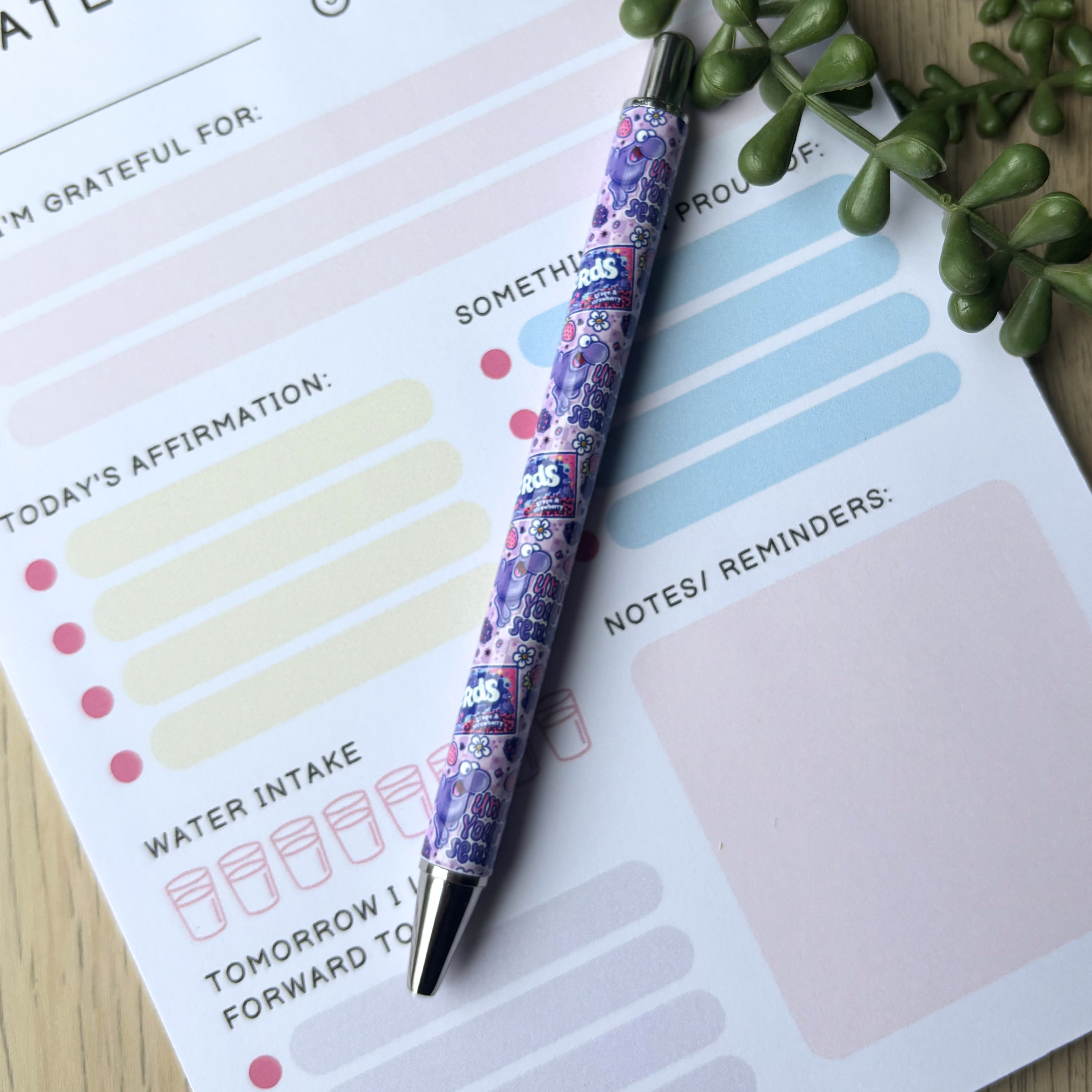 Purple and pink Lolly pen