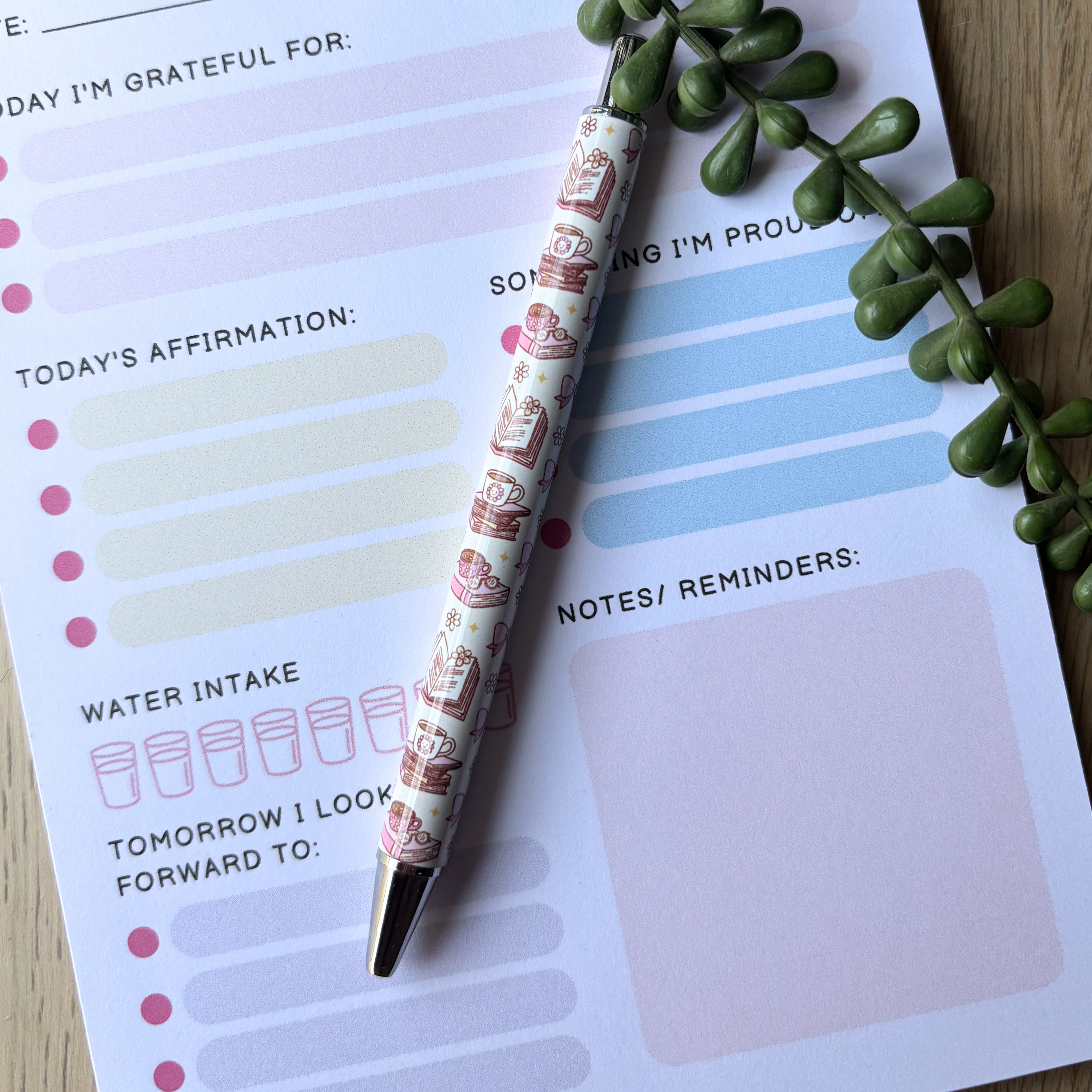 Books, Coffee, Bows Pen