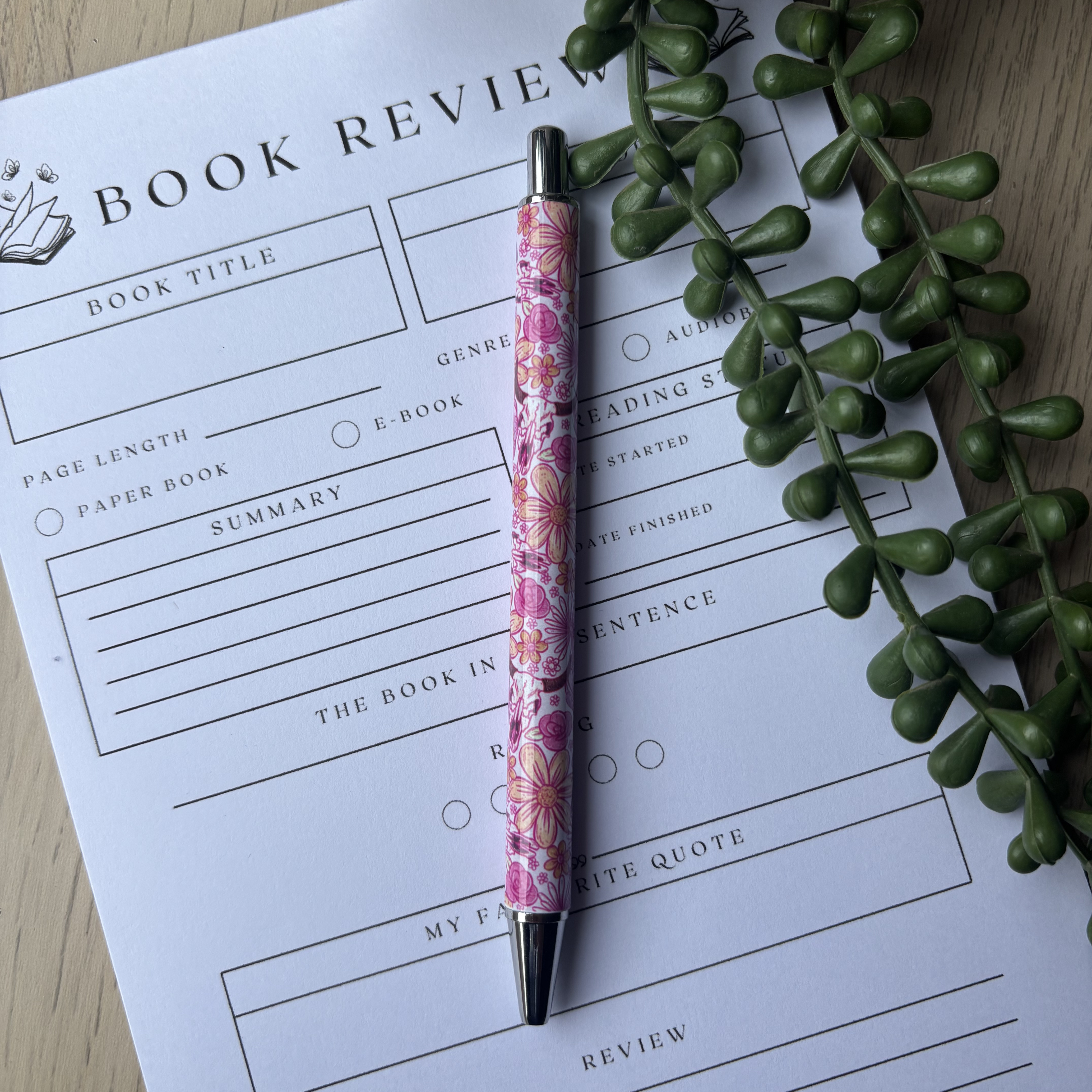 Pink Western Pen