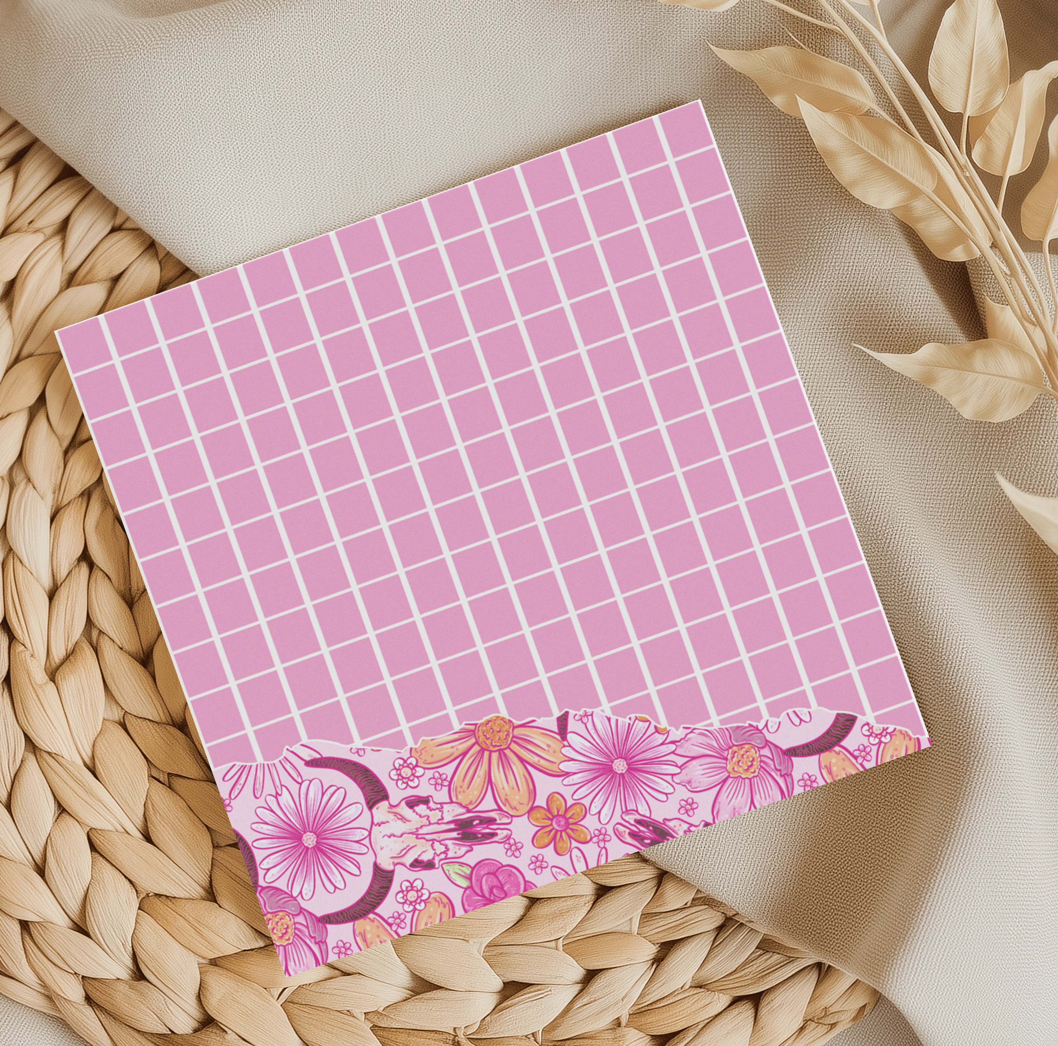 Pink Western Memo Pad