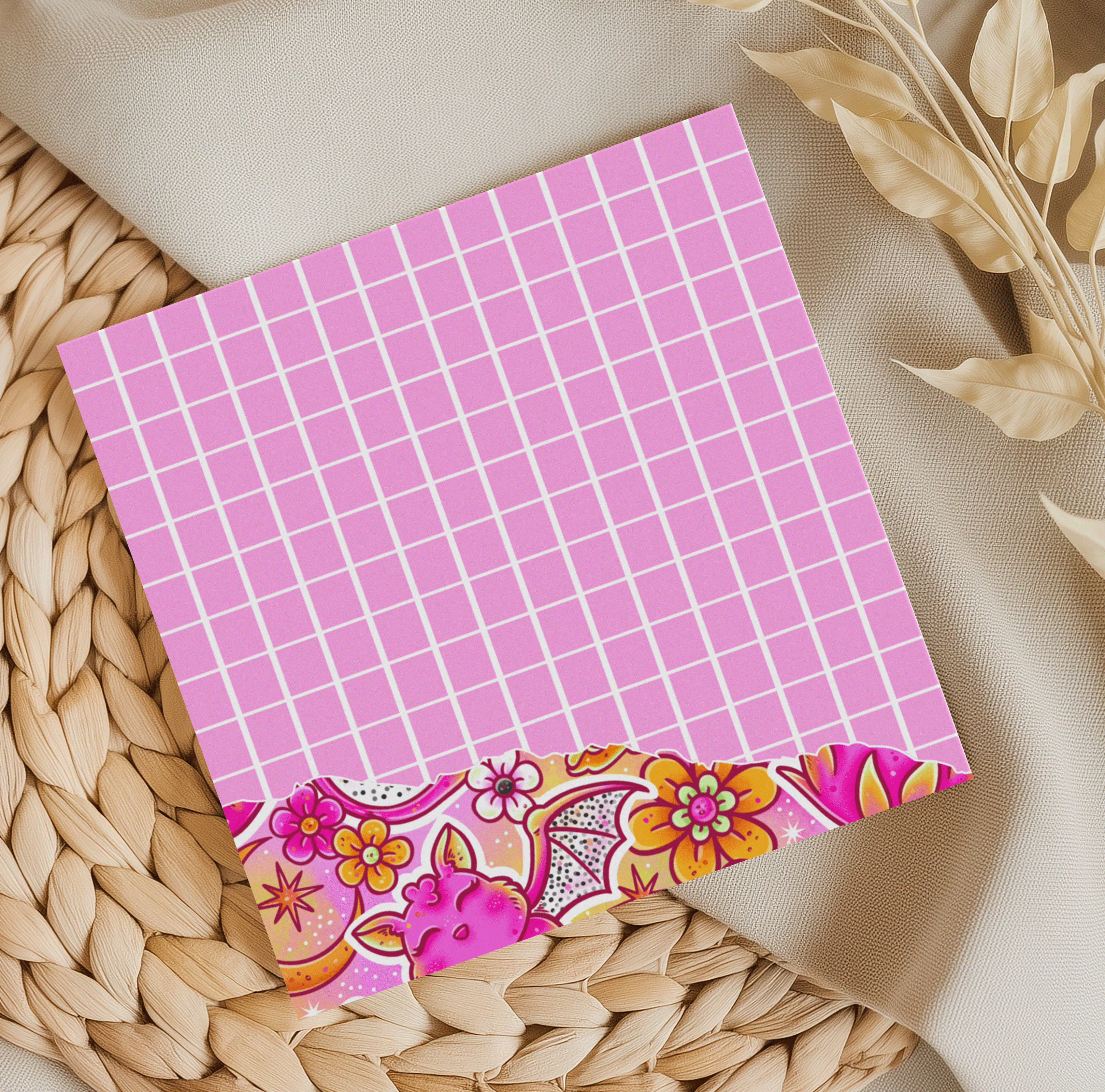 Pink Bat Memo Pad