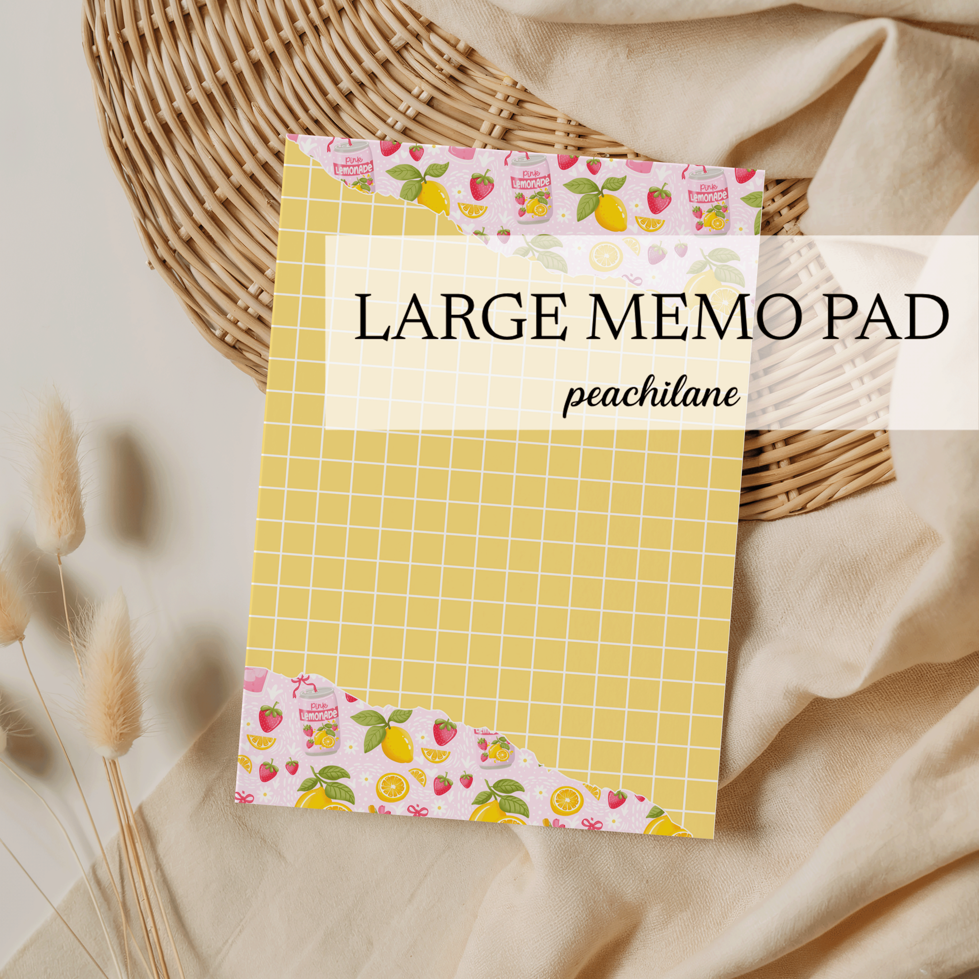 Pink Lemonade Large Memo Pad