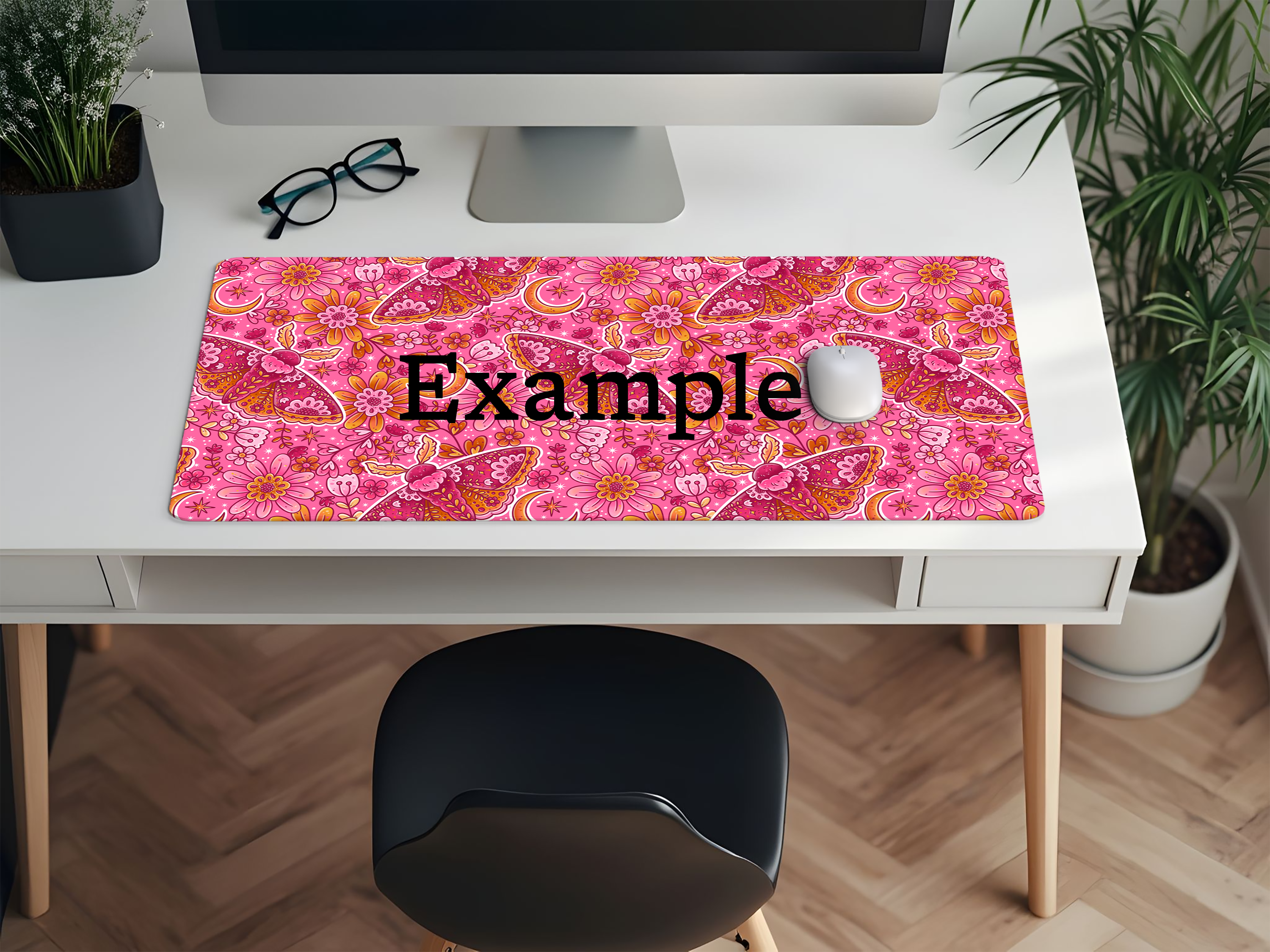 Pink Moth Desk Mat - PRE ORDER