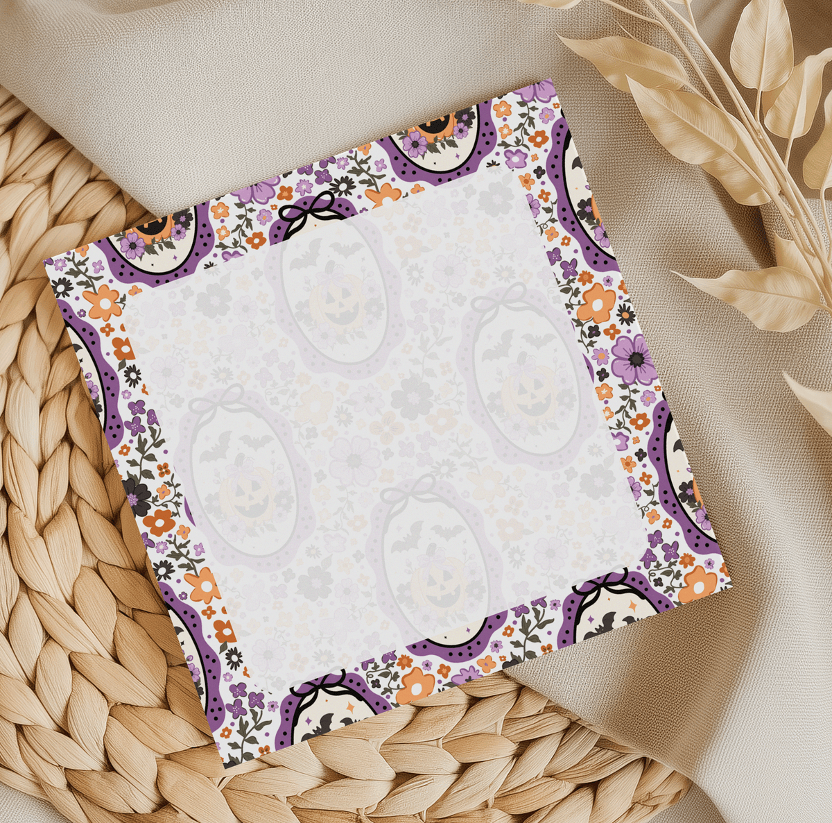 Pumpkin Frame Square Memo Pad