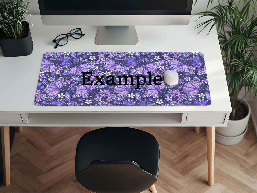 Purple Butterfly Desk Mat - PRE ORDER