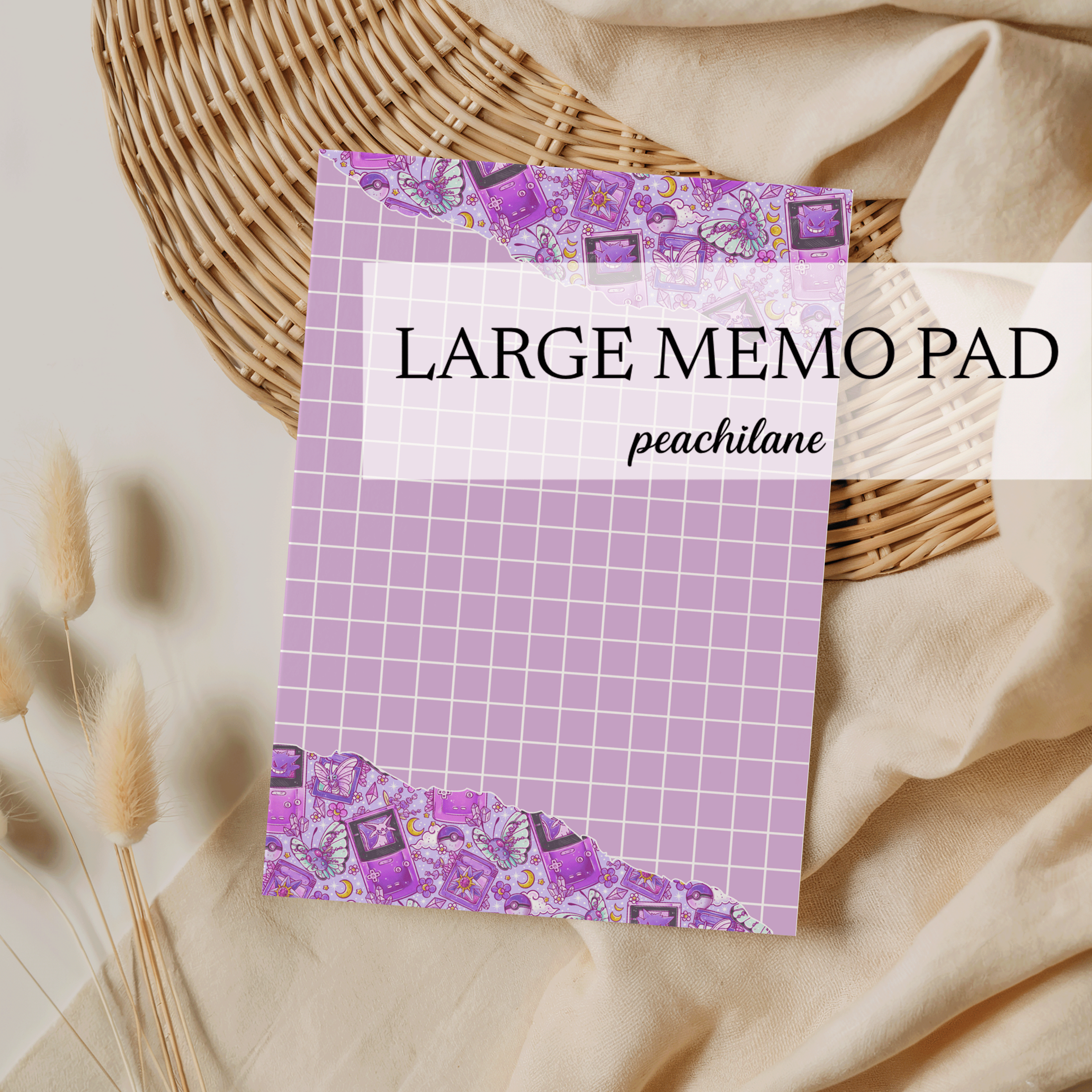 Purple Critters Large Memo Pad