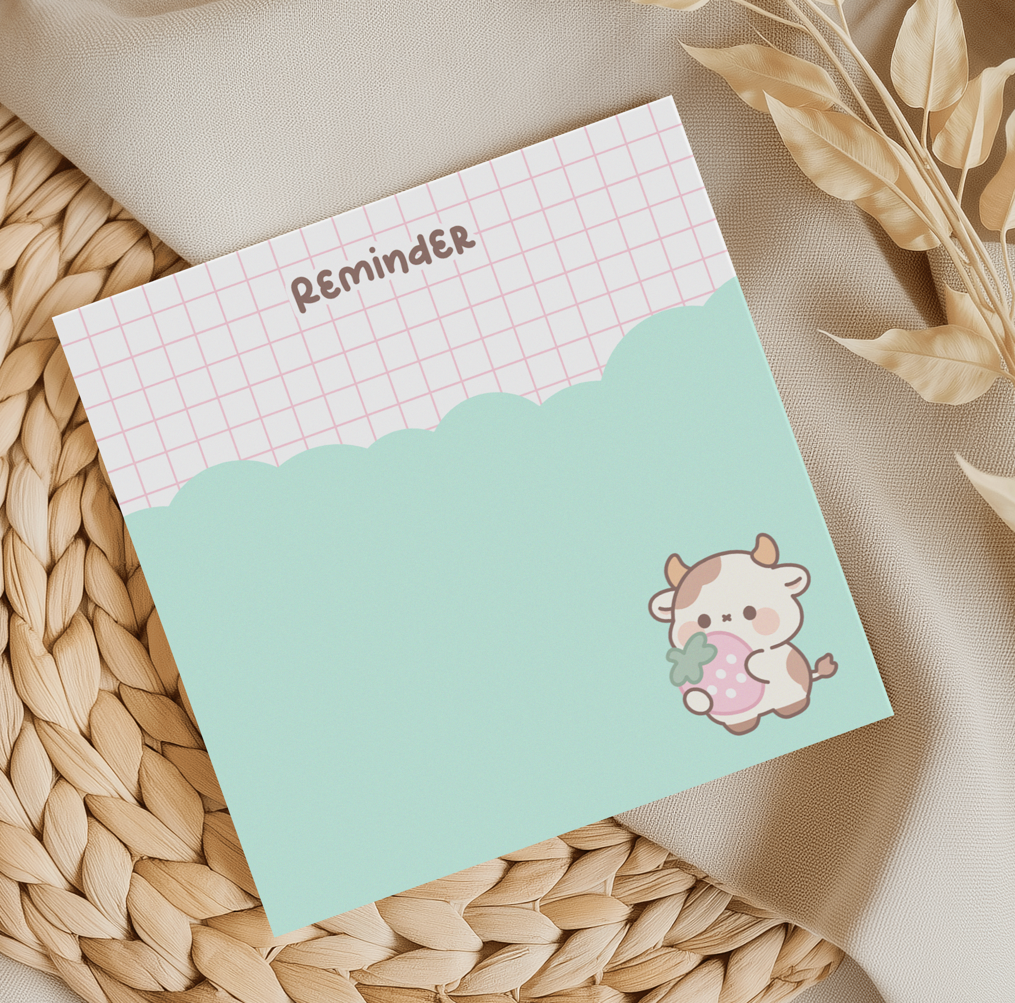 Strawberry Cow reminder Memo Pad