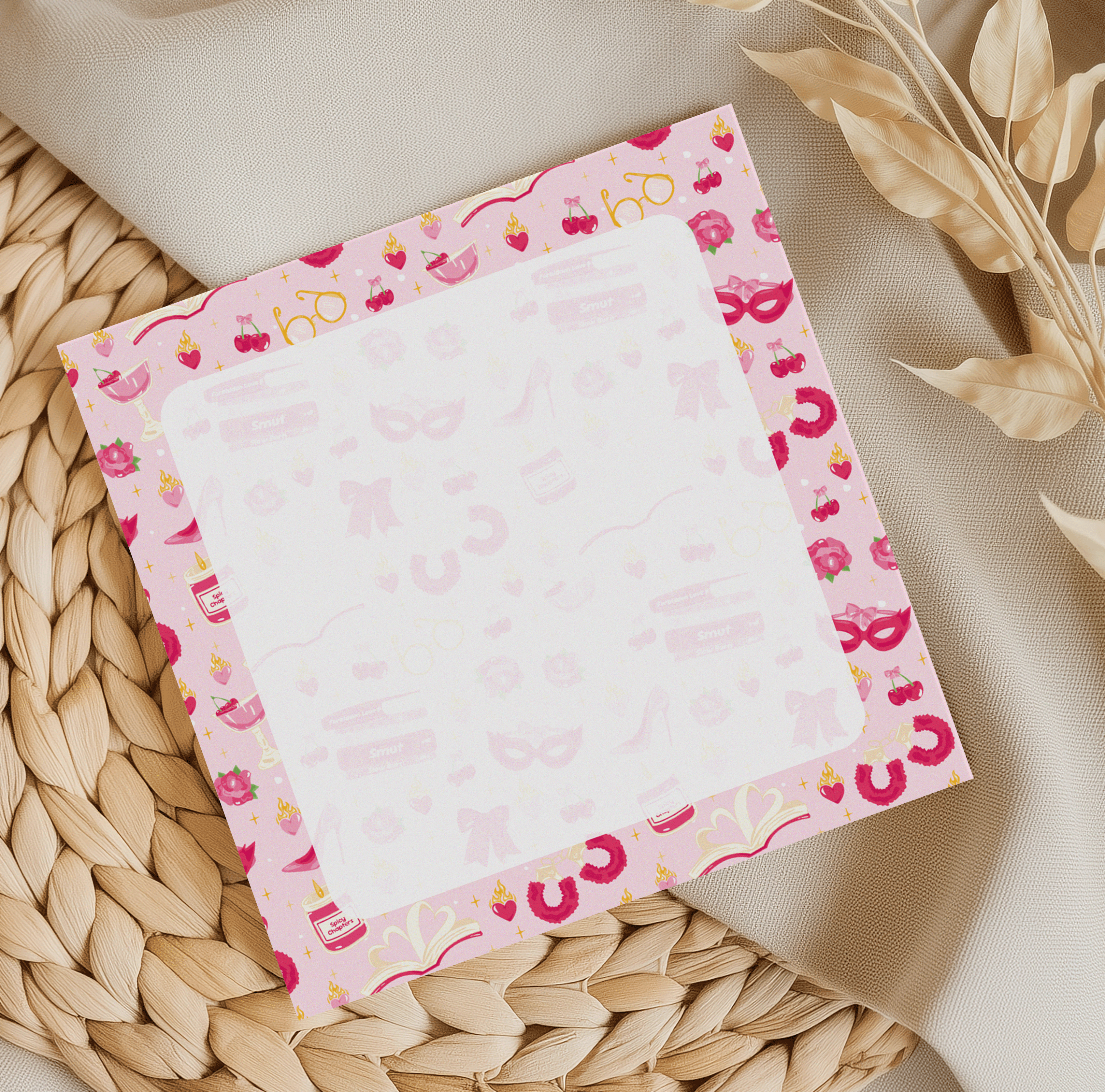 Smut Pink square Memo Pad