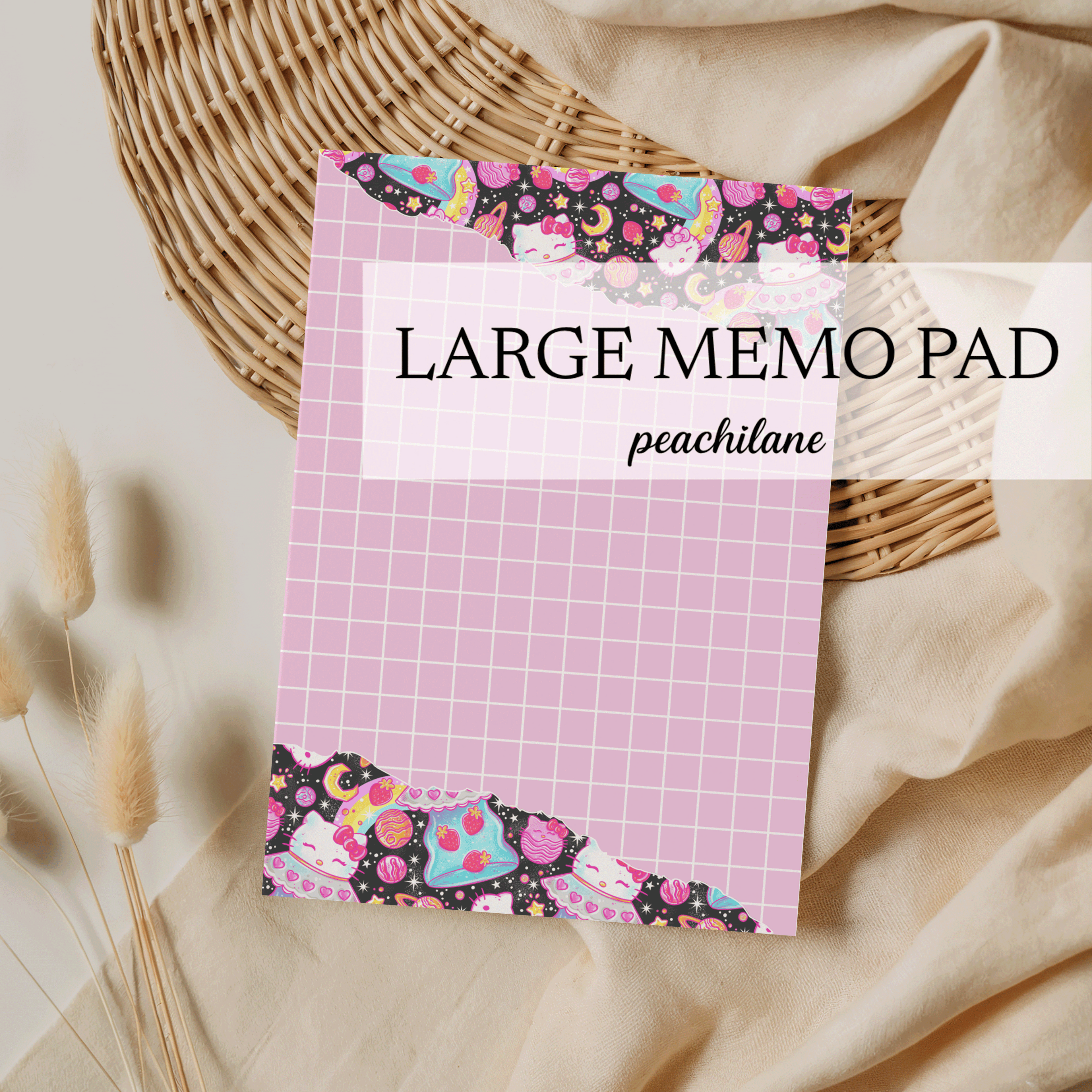 Space Kitty Large Memo Pad