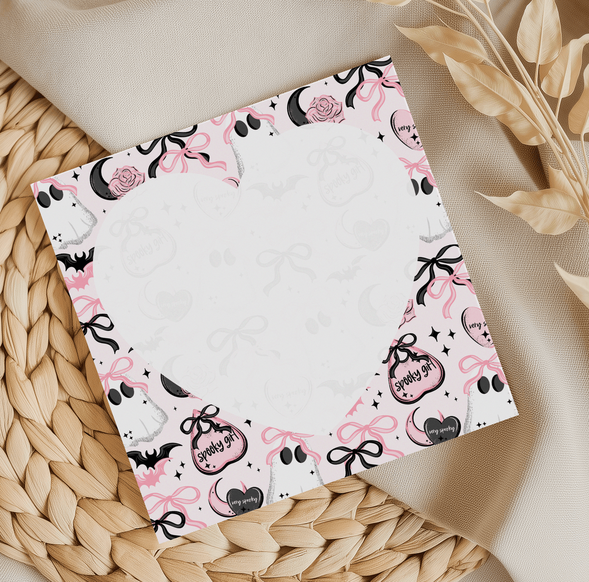 Spooky Girl Heart Memo Pad