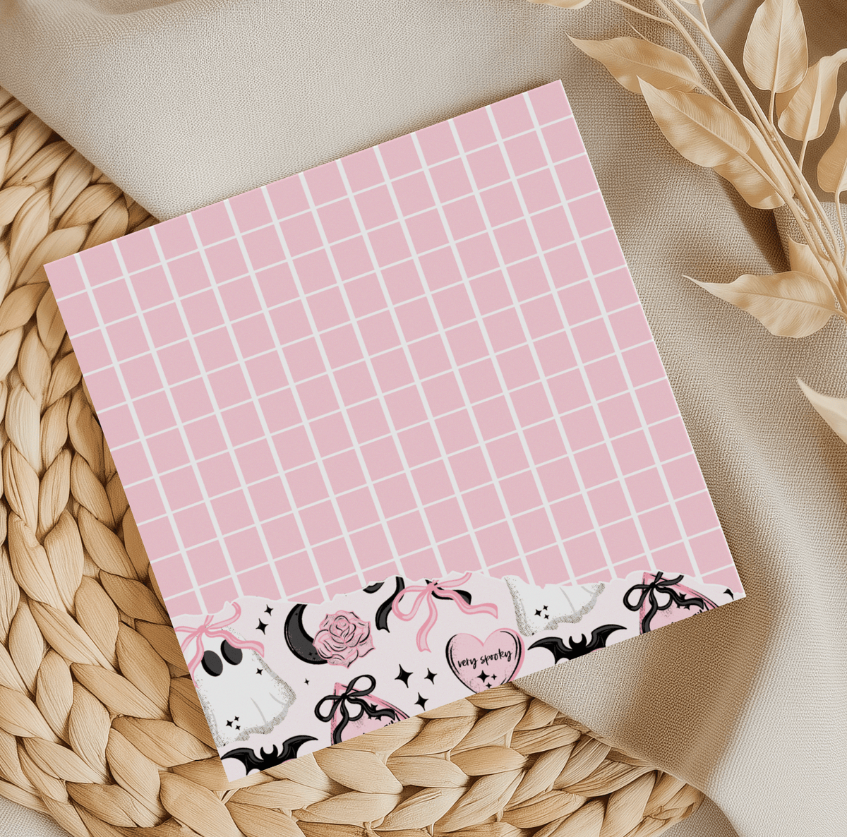 Spooky Girl Grid Memo Pad
