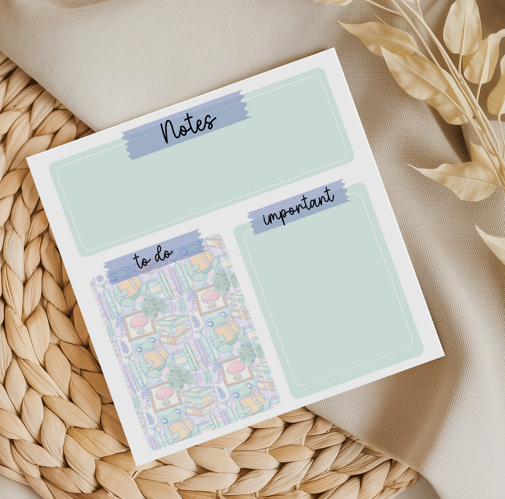 Reading Frog Memo Pad