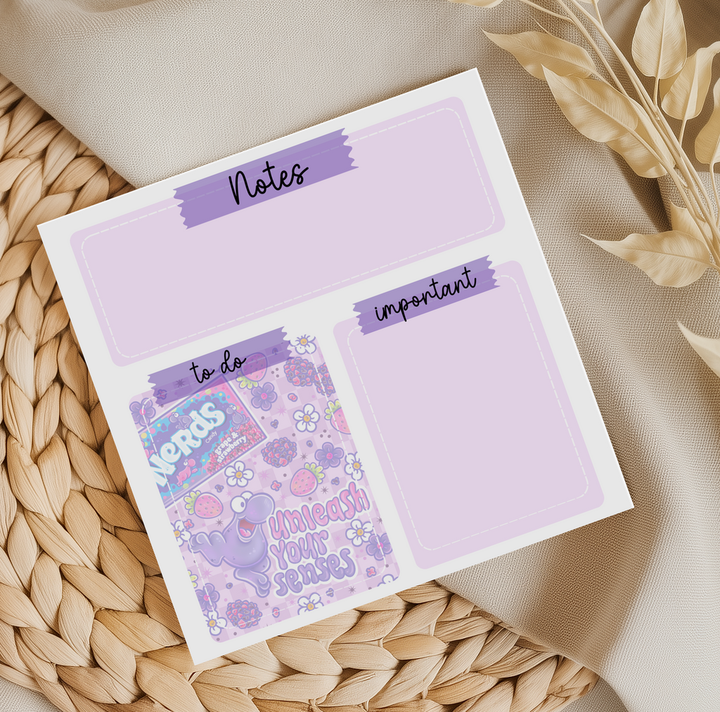 Pink and purple lolly Memo Pad
