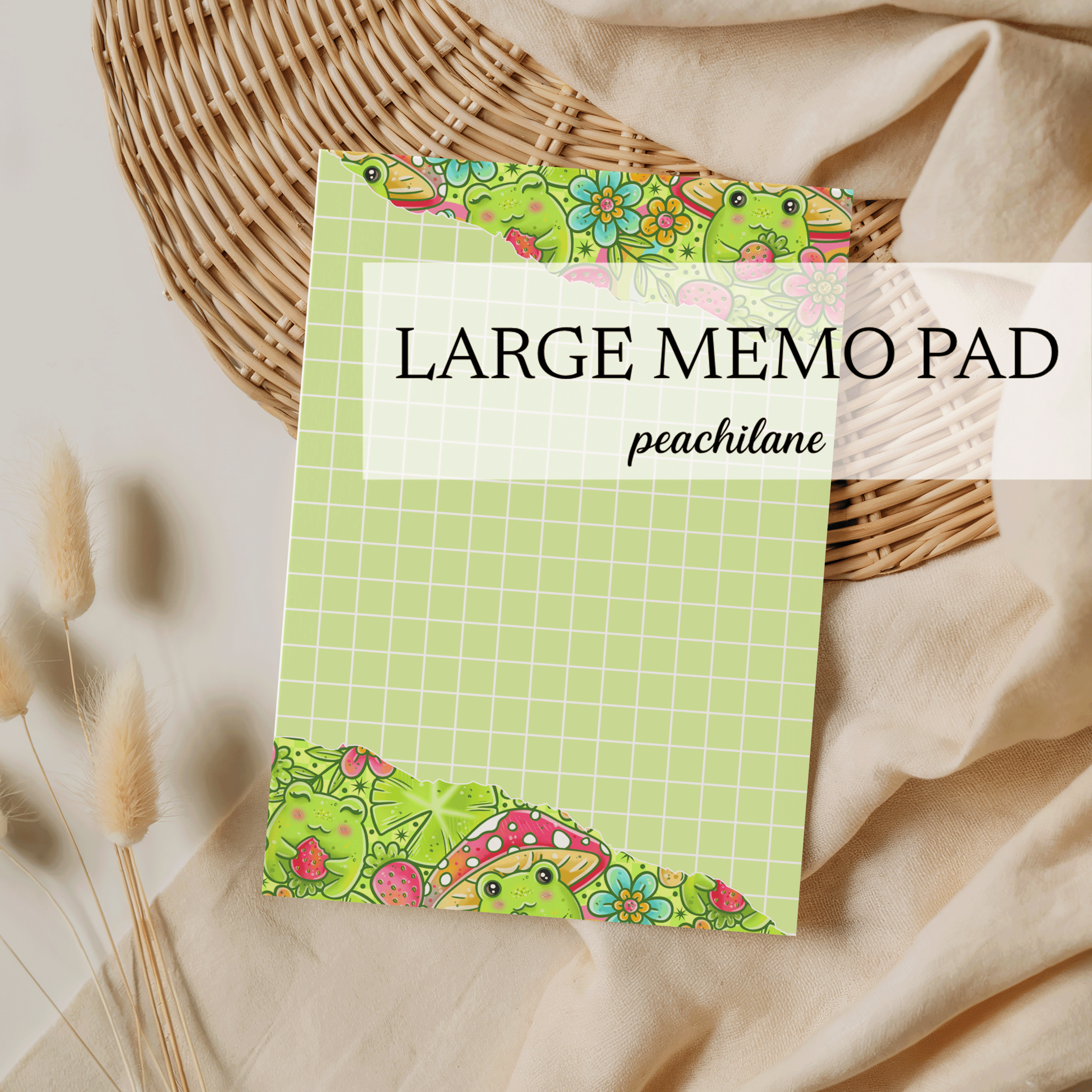 Strawberry Frog Large Memo Pad