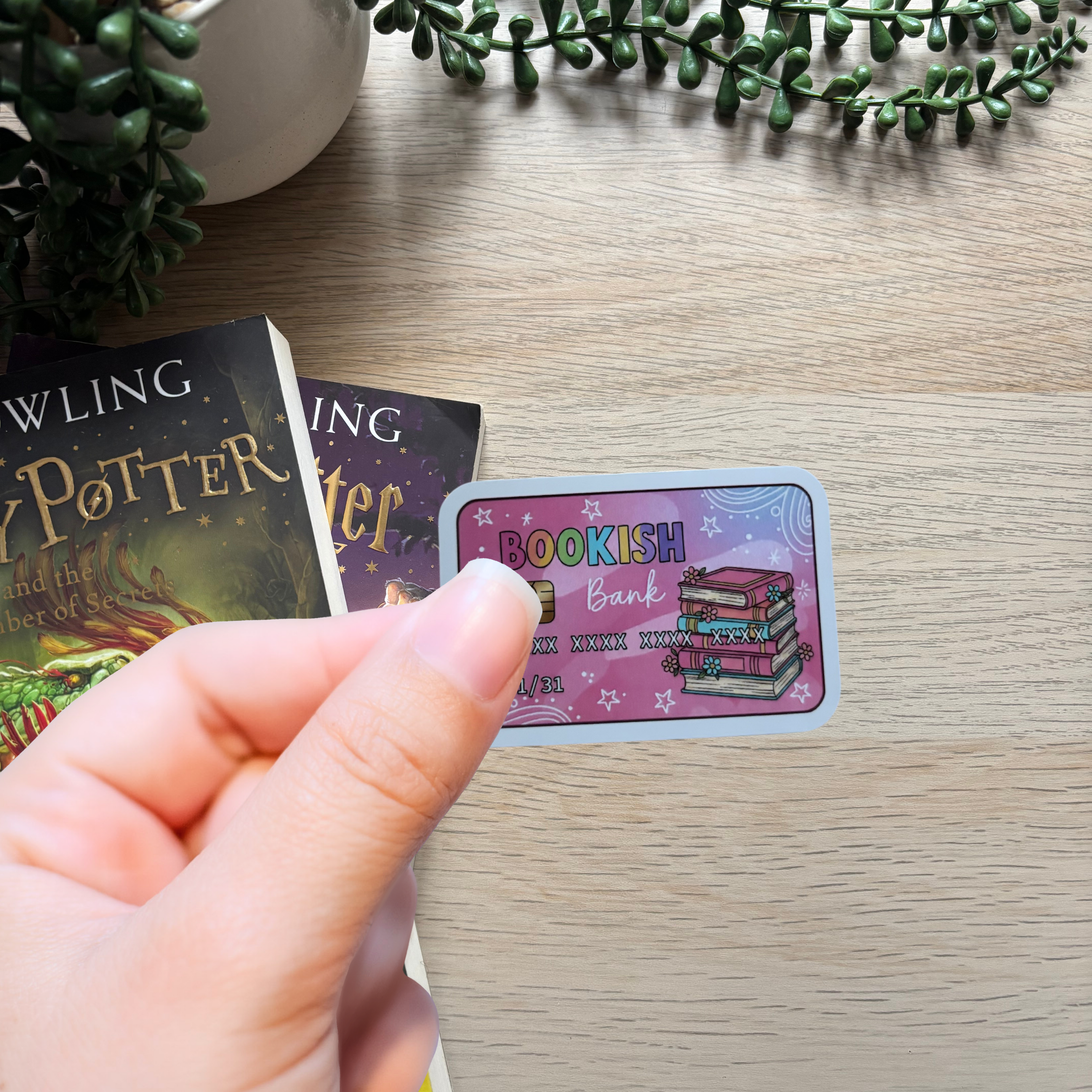 Bookish Bank Card Sticker