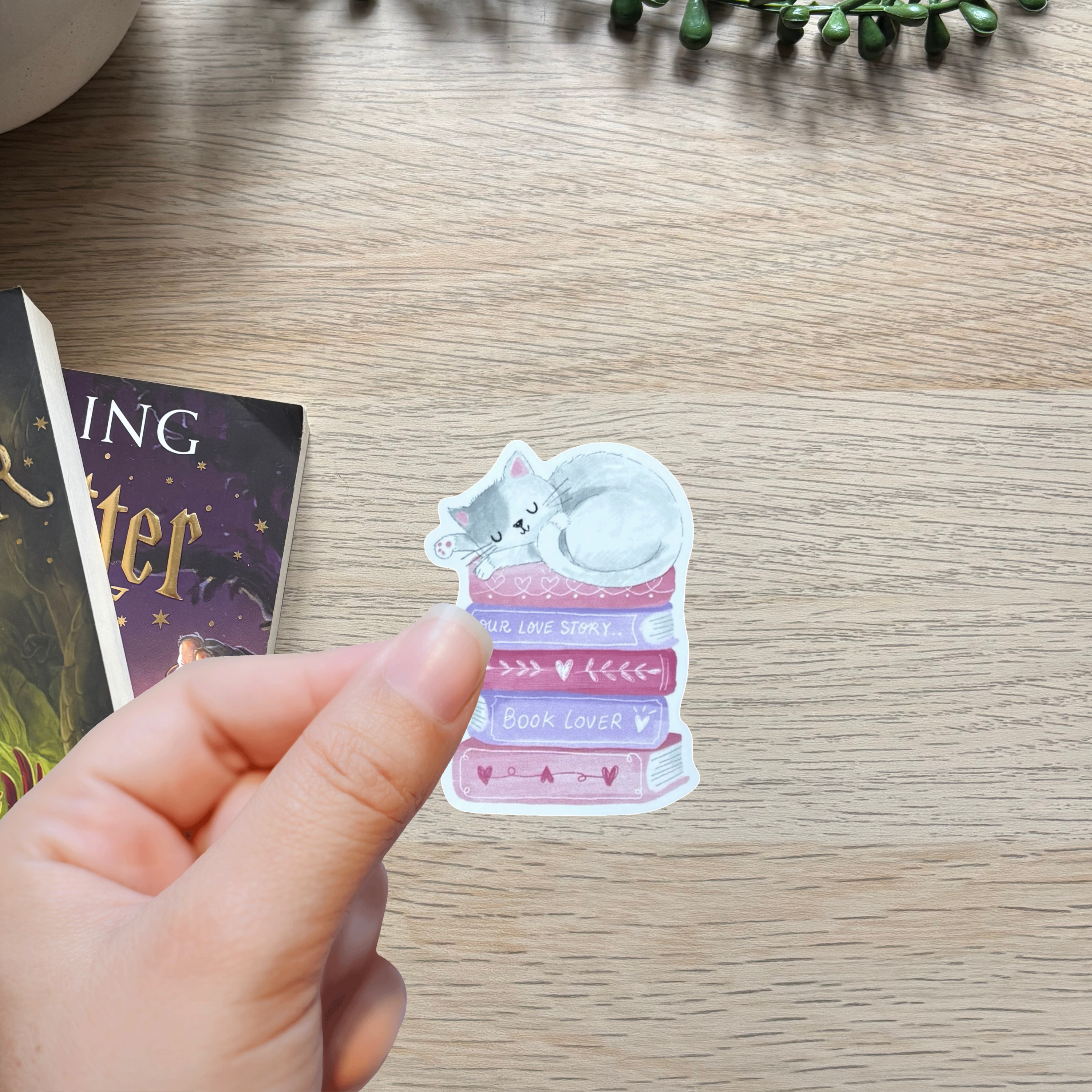 Romance Reader Book stack Sticker
