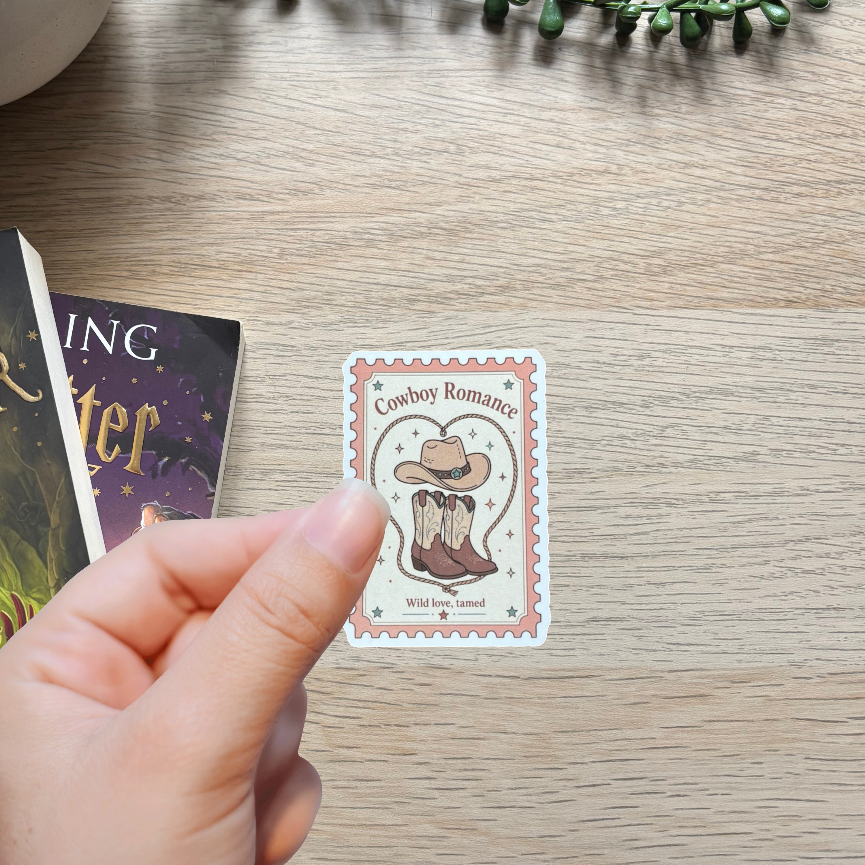 Cowboy Romance Stamp Sticker