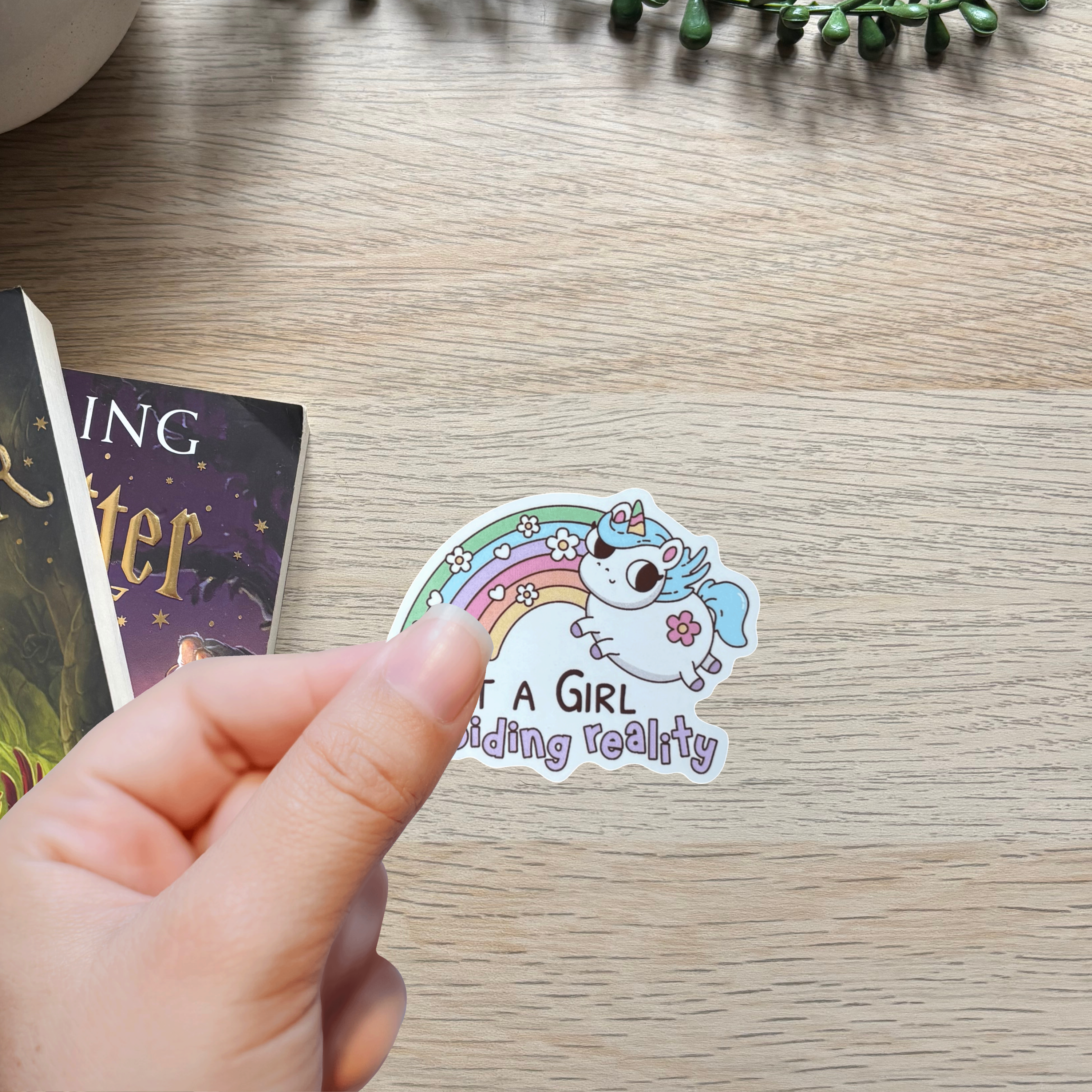 Fantasy Reader Dragon Sticker