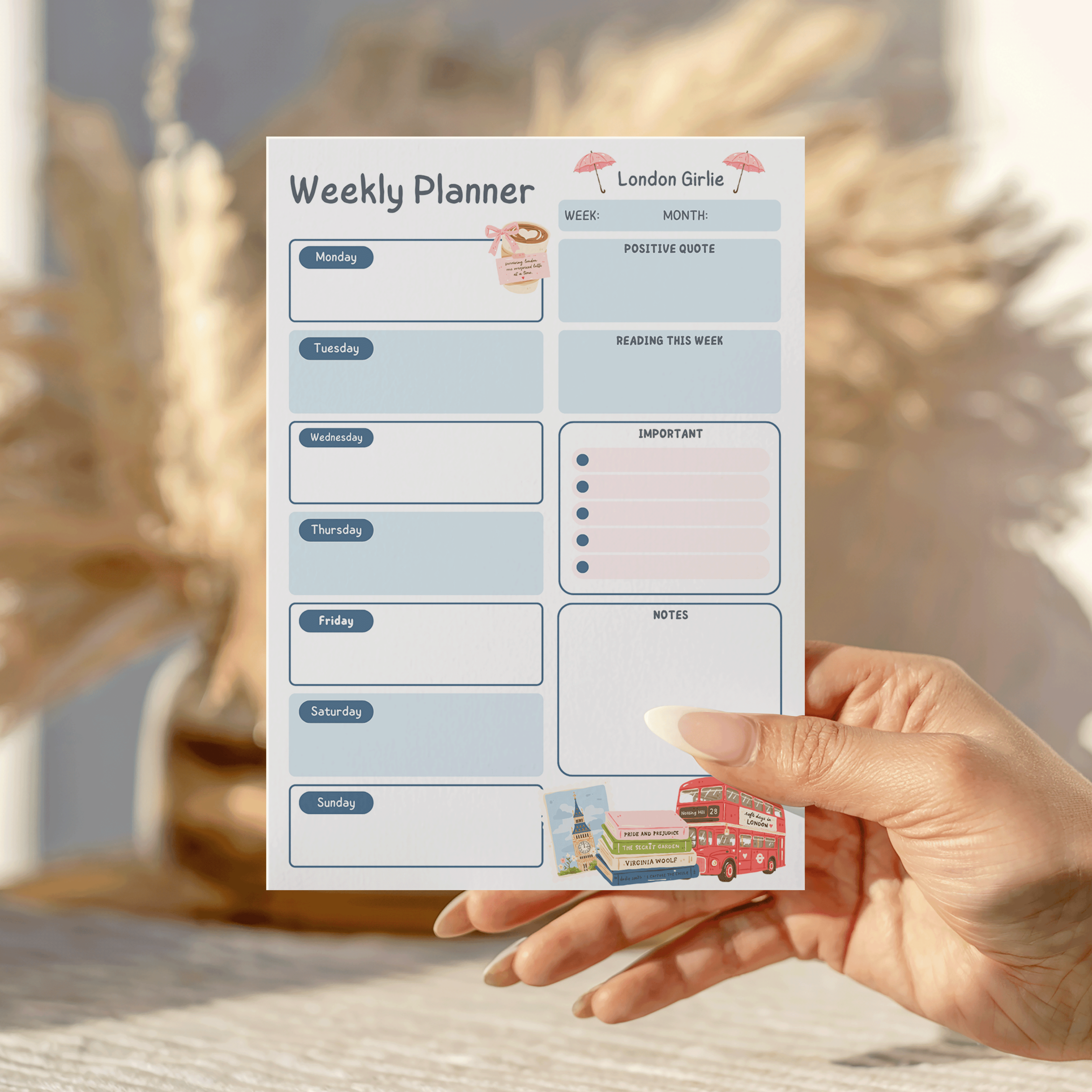 London Girlie Weekly Notepad